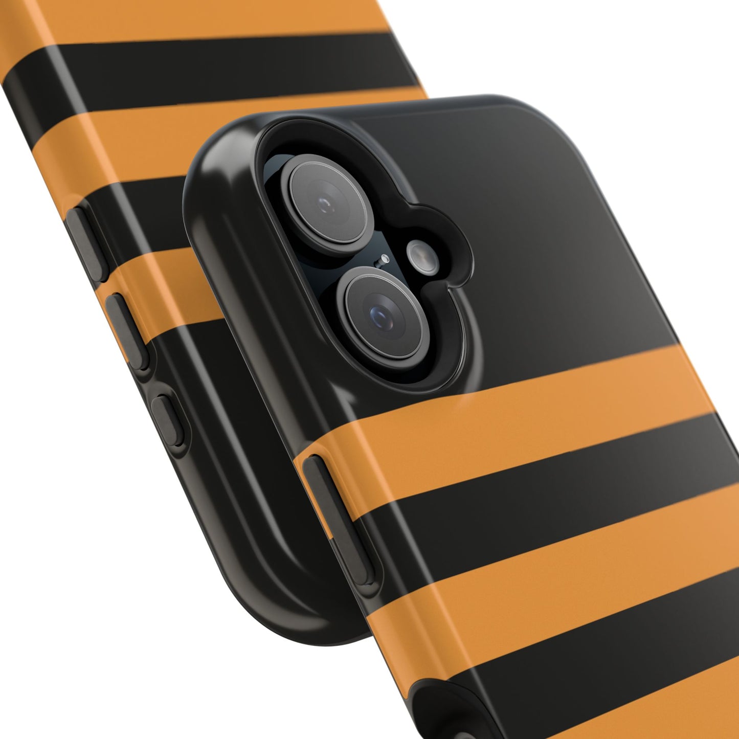 osbina | MagSafe Compatible for iPhone | The Horizon Stripe Case in Black + Orange | The Season Collective