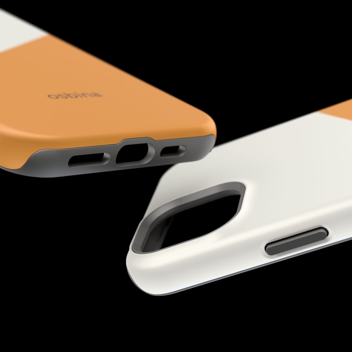 osbina | MagSafe Compatible for iPhone | Divide & Conquer — The Orange + White Split Diagonal Case | The Season Collective