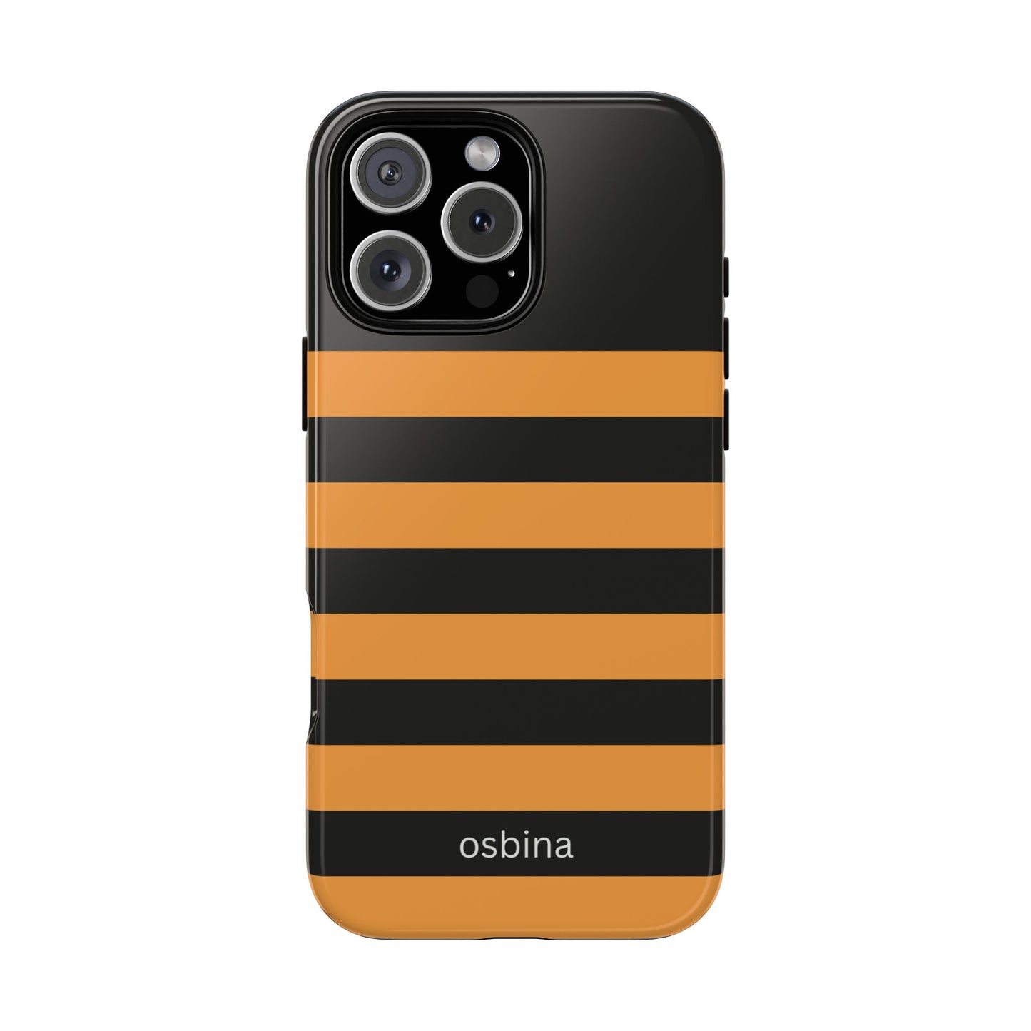 osbina | The Horizon Stripe Case in Black + Orange | The Season Collective