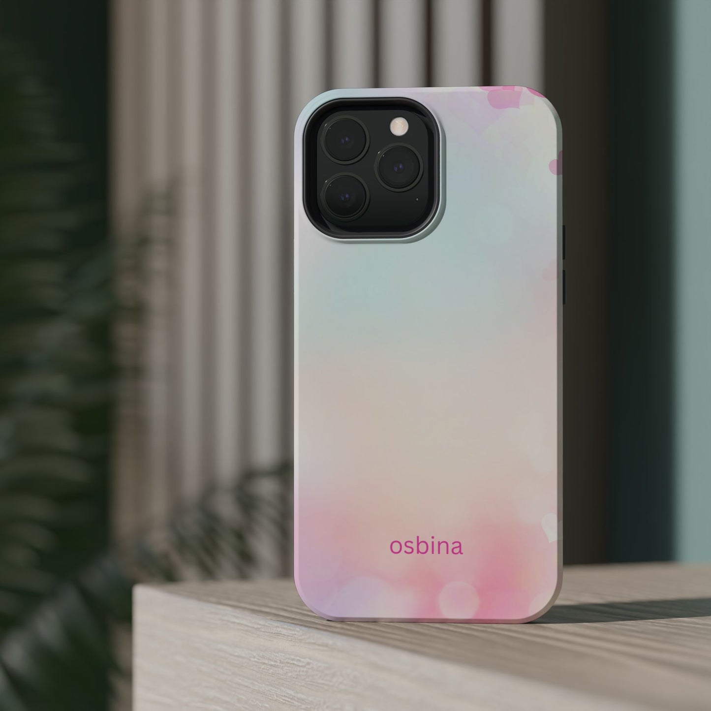 osbina | MagSafe compatible for iPhone | The Cotton Candy Hearts Case | YAYOU Collection Supporting Shine Like Sable