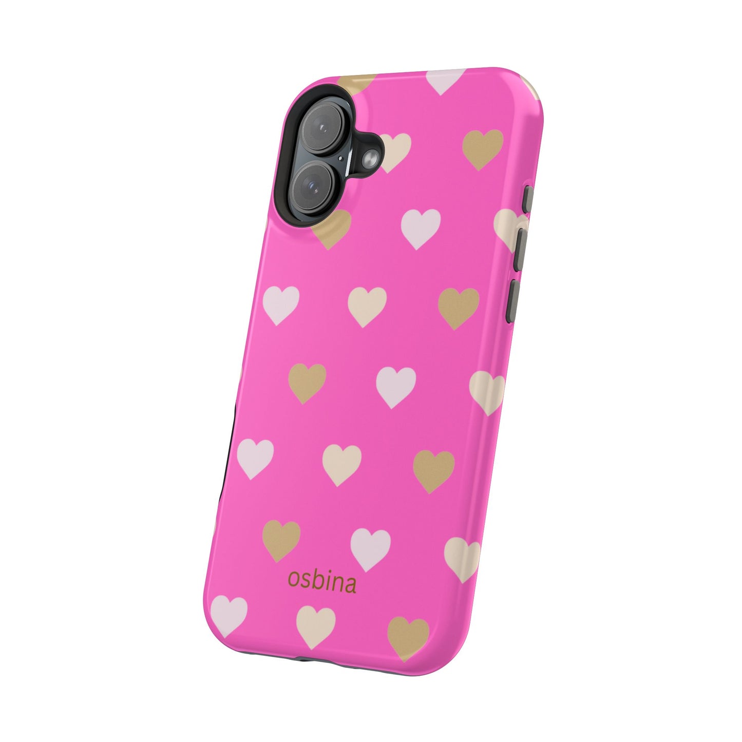 osbina | MagSafe compatible for iPhone | The Golden Hour Hearts Case | YAYOU Collection Supporting Shine Like Sable