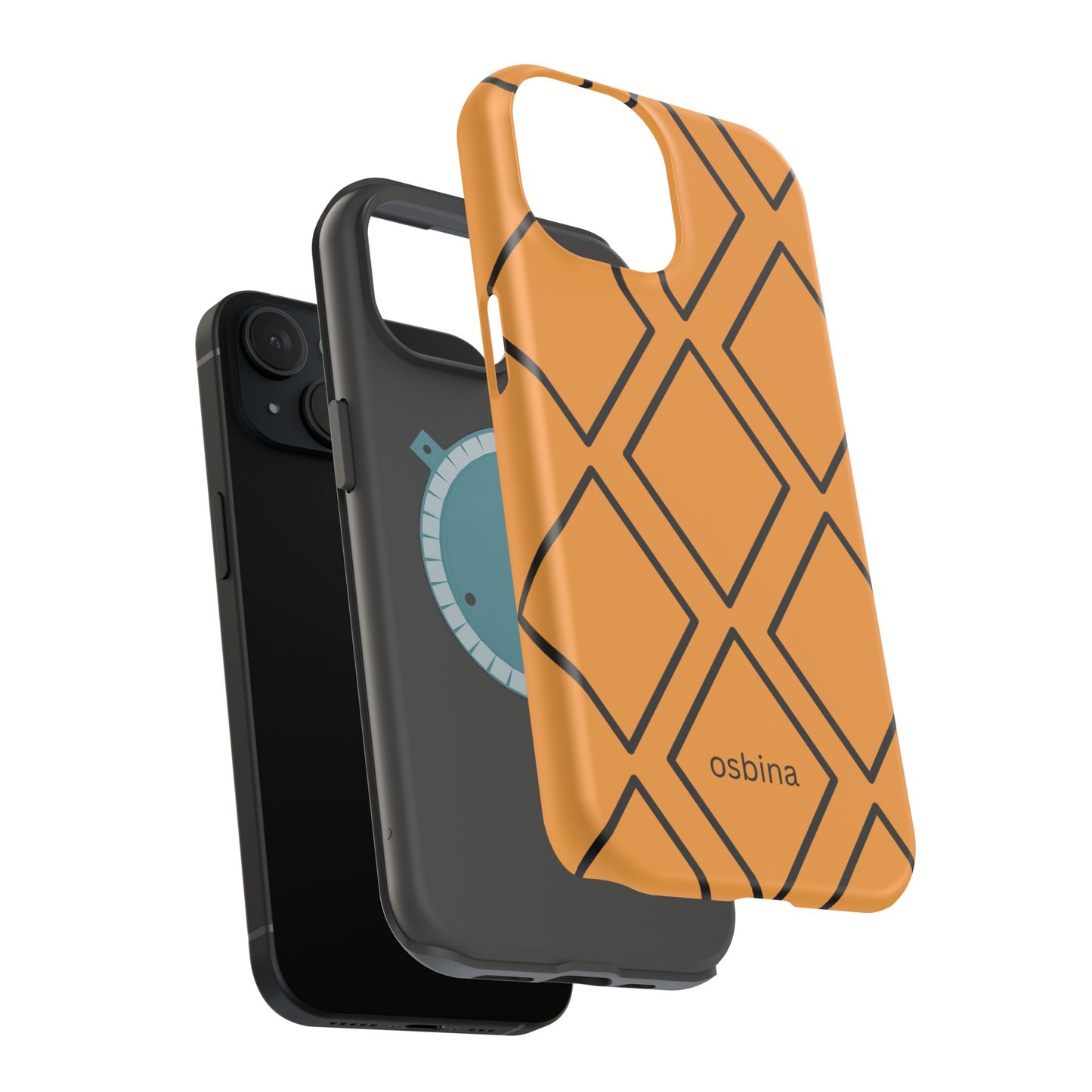 osbina | MagSafe Compatible for iPhone | Diamonds Are Your Phone’s Best Friend — The Orange + Black Diamond Case | The Season Collective