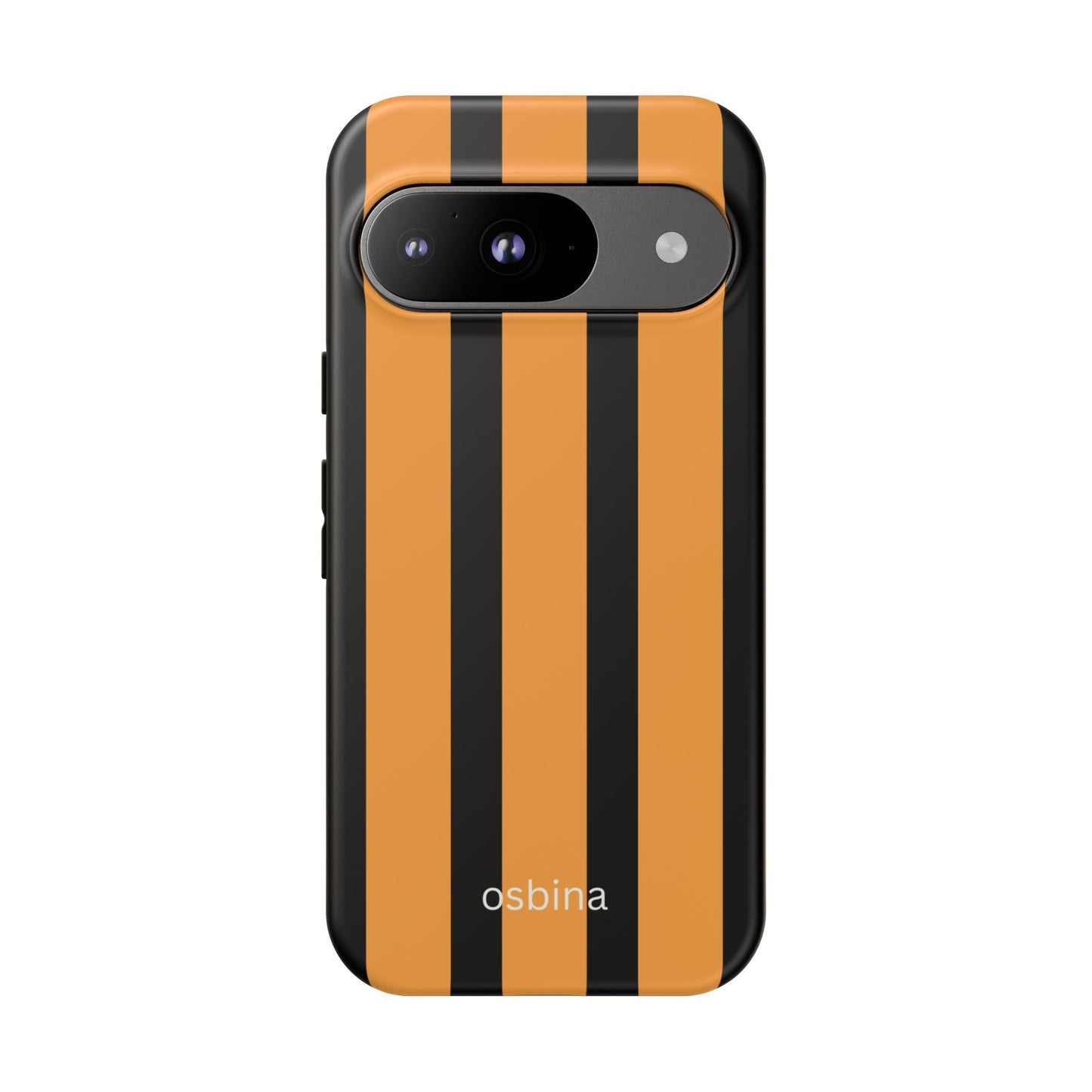 osbina | The Statement Stripe Case in Black + Orange | The Season Collective