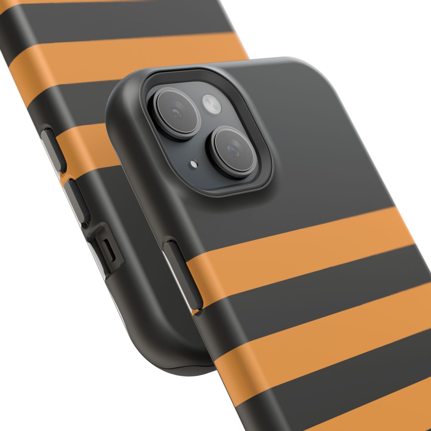 osbina | MagSafe Compatible for iPhone | The Horizon Stripe Case in Black + Orange | The Season Collective