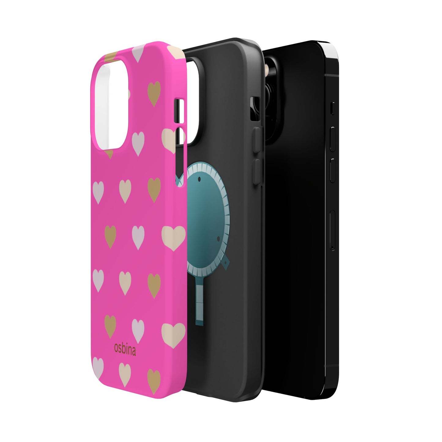 osbina | MagSafe compatible for iPhone | The Golden Hour Hearts Case | YAYOU Collection Supporting Shine Like Sable