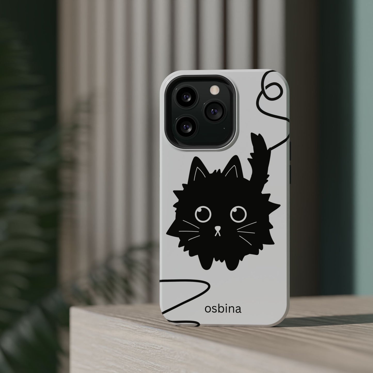 osbina | MagSafe compatible for iPhone | Midnight Couture Cat Phone Case | Season Collective Collection