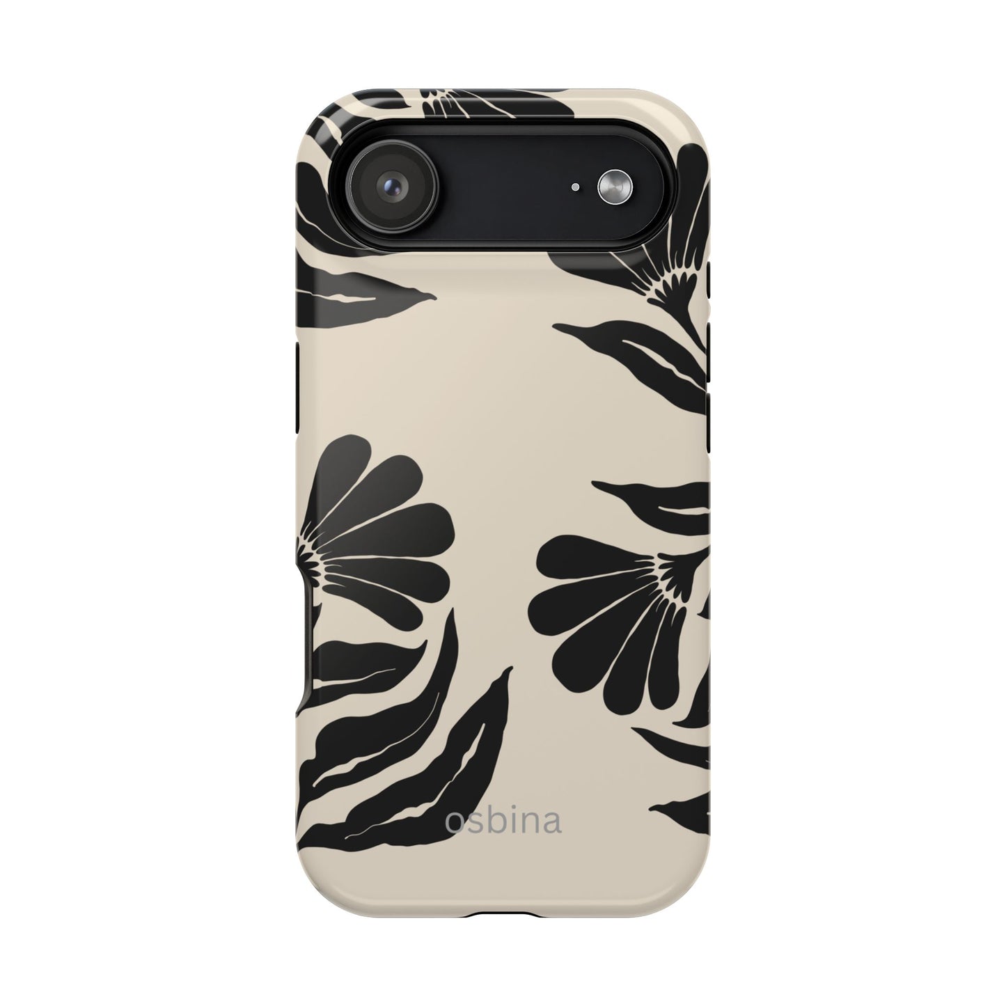 osbina | MagSafe compatible for iPhone | Obsidian Bloom Flower Phone Case | Modern Muse Collection