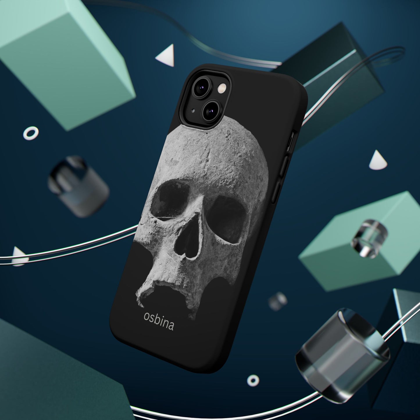 osbina | MagSafe compatible for iPhone | White Skull Phone Case | Season Collective Collection