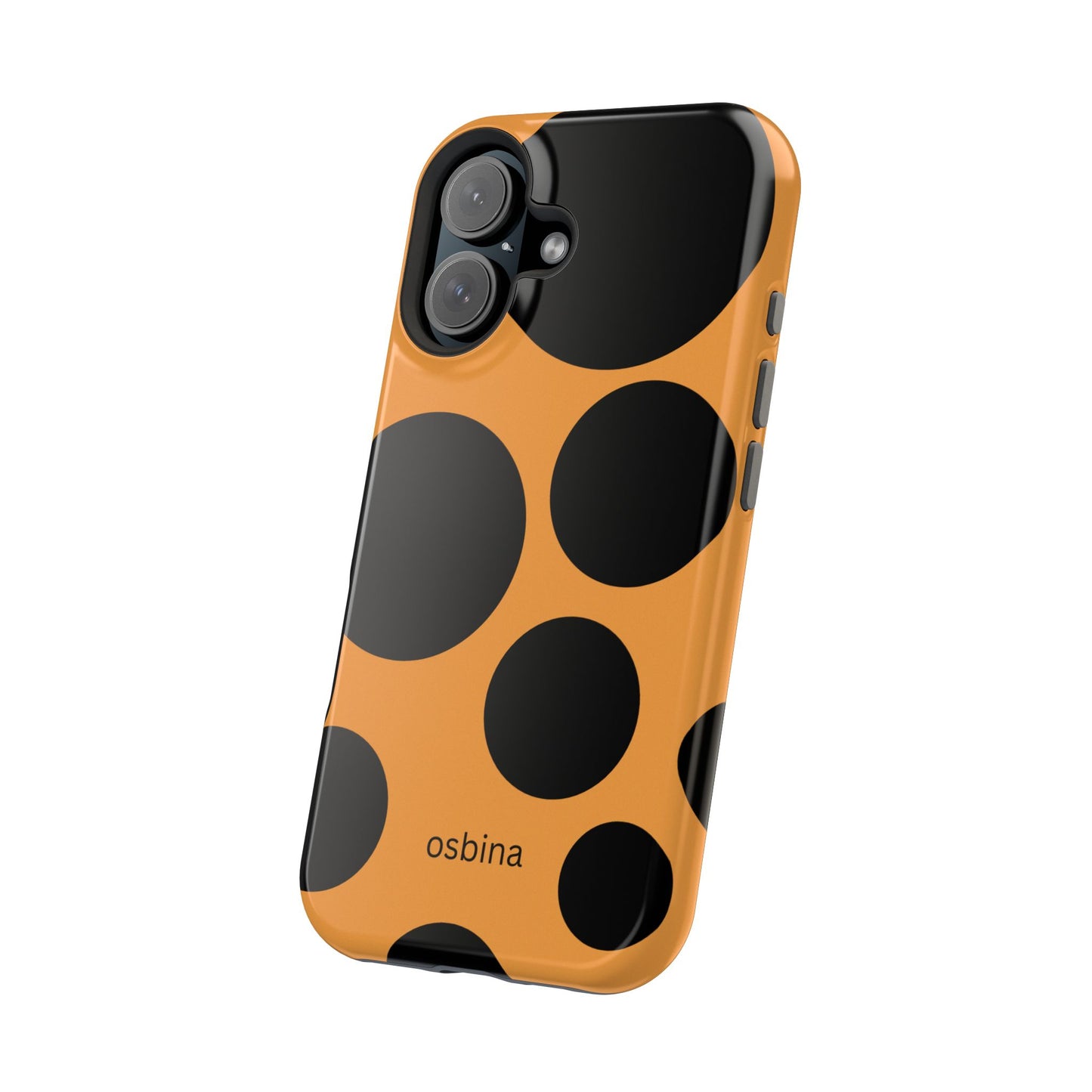 osbina | MagSafe Compatible for iPhone | The Bubble Statement Case in Orange + Black | The Season Collective