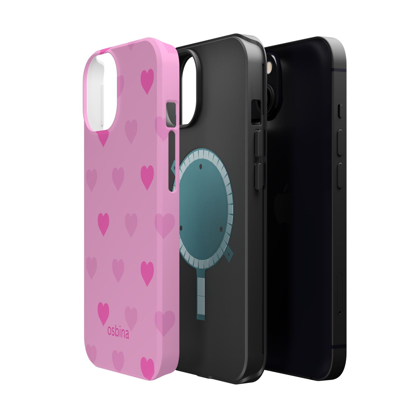 osbina | MagSafe compatible for iPhone | The Blushing Hearts Case | YAYOU Collection Supporting Shine Like Sable