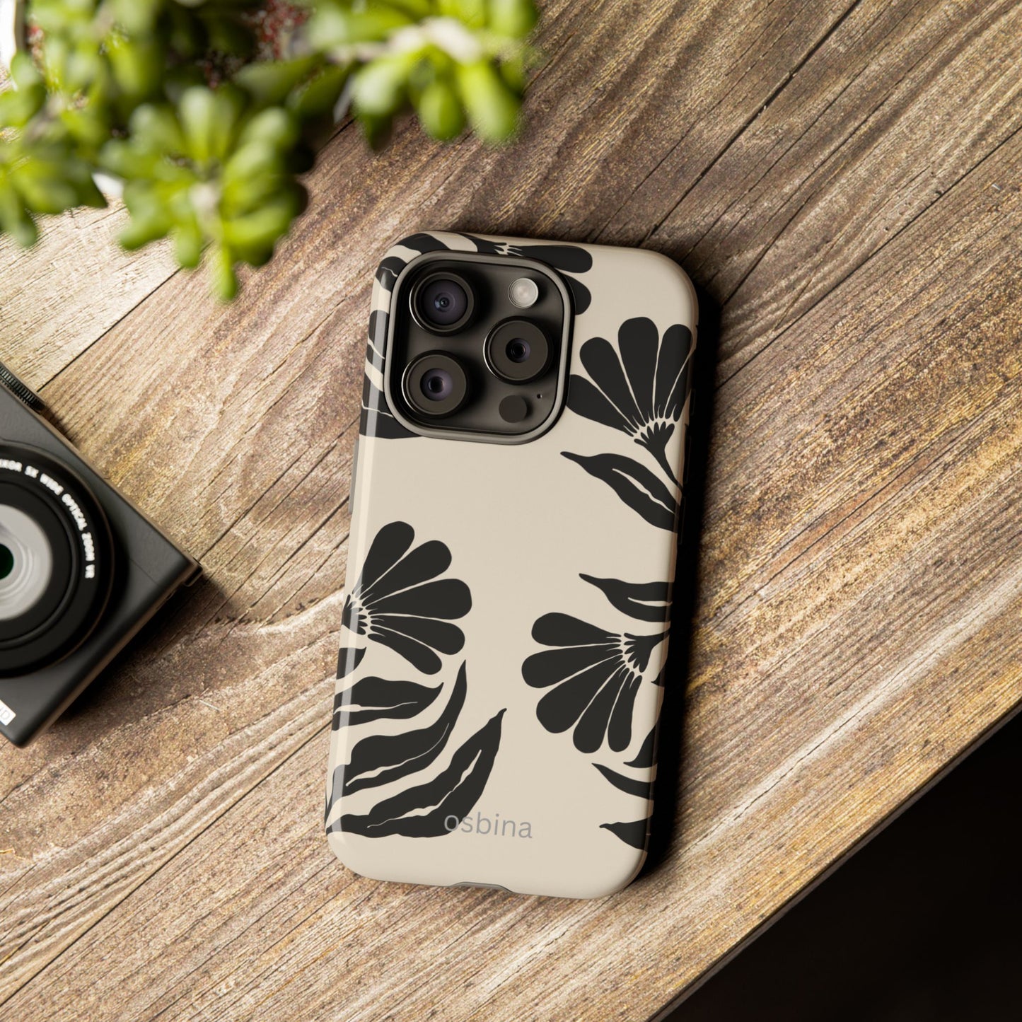osbina | Obsidian Bloom Flower Phone Case | Modern Muse Collection