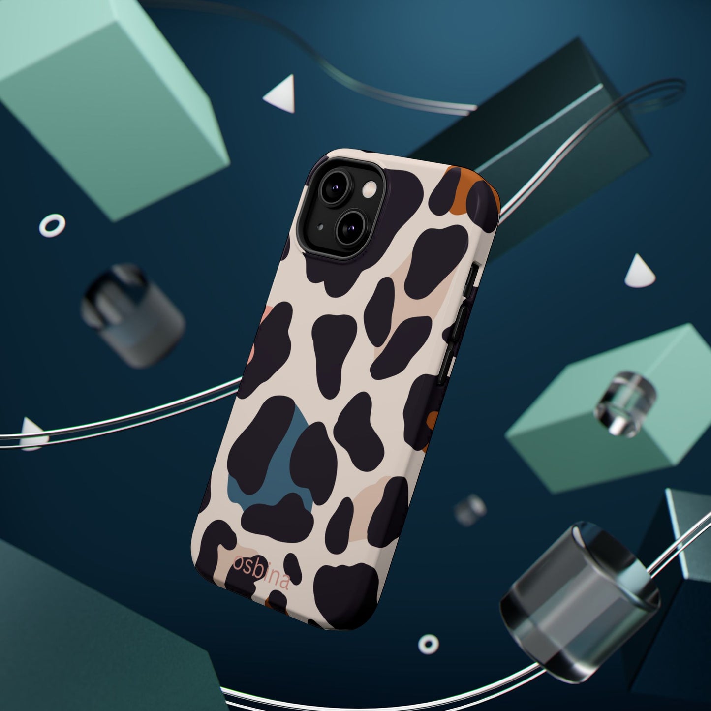 osbina | MagSafe compatible for iPhone | Leopard Luxe Color Pop Leopard Print Phone Case | Modern Muse Collection