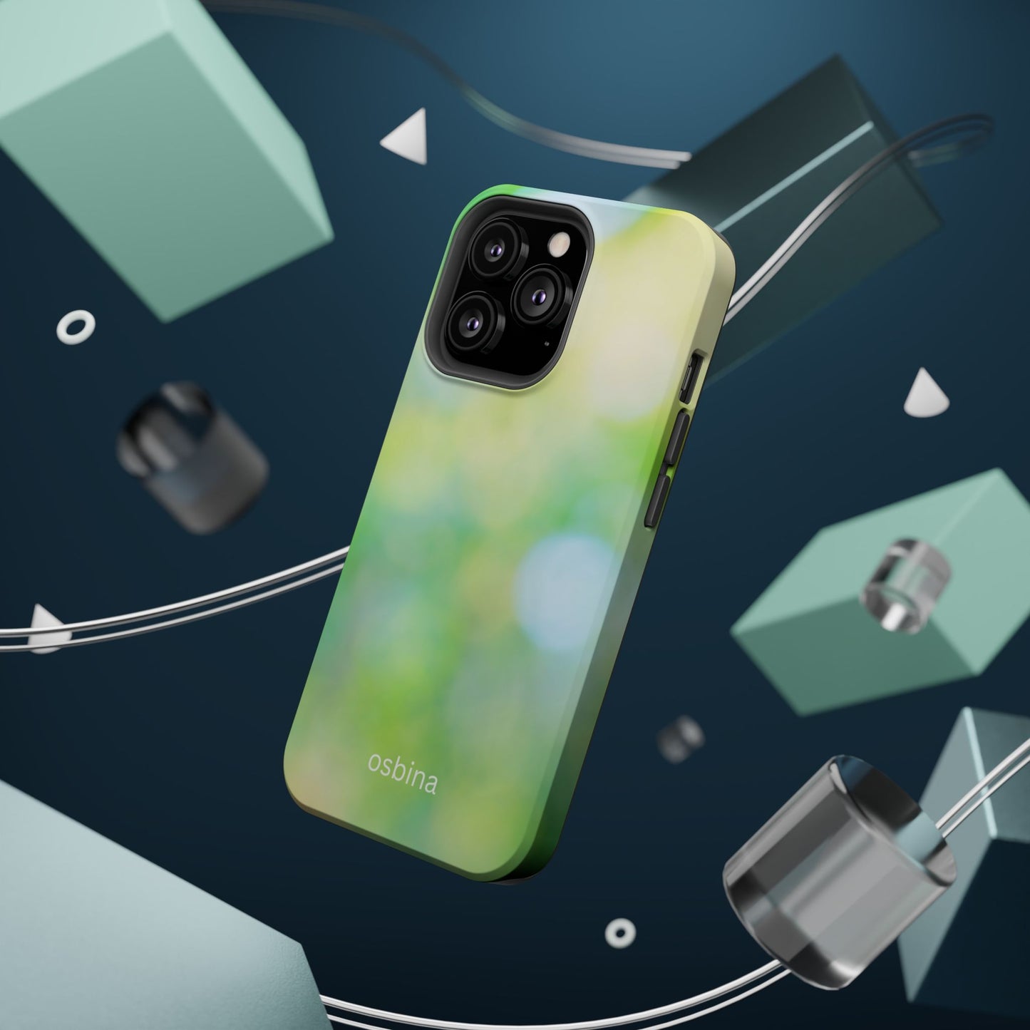 osbina | MagSafe compatible for iPhone | The Veridian Orbs Phone Case | Color Edit Collection