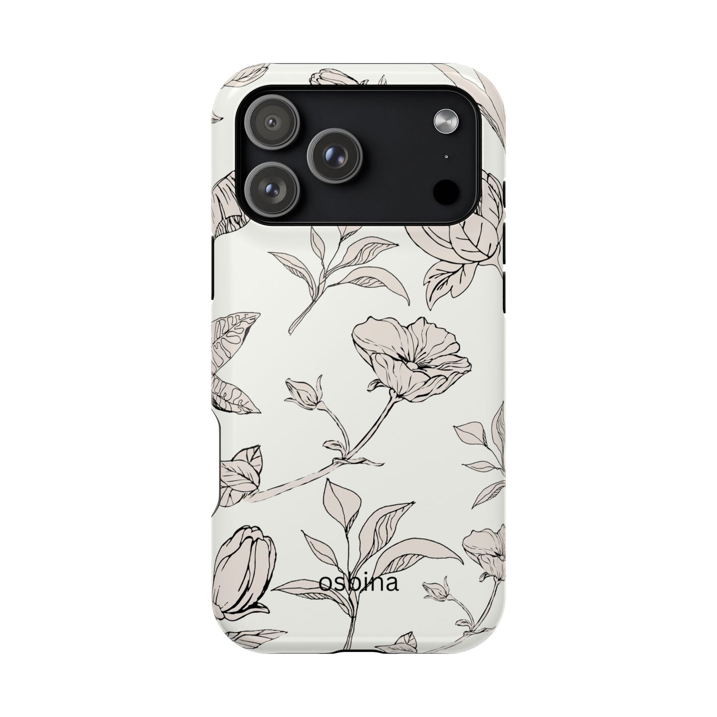 osbina | MagSafe compatible for iPhone | Silhouette Bloom Phone Case | Modern Muse Collection