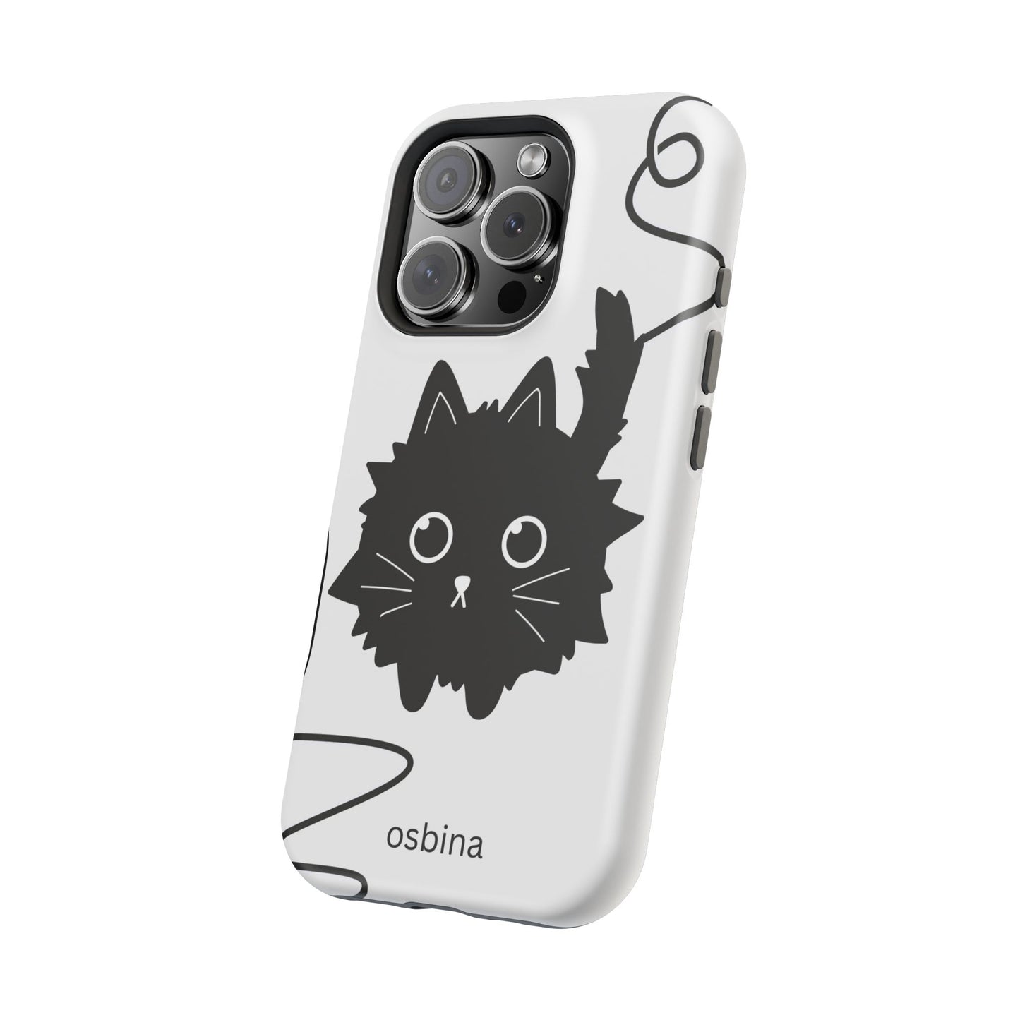 osbina | MagSafe compatible for iPhone | Midnight Couture Cat Phone Case | Season Collective Collection