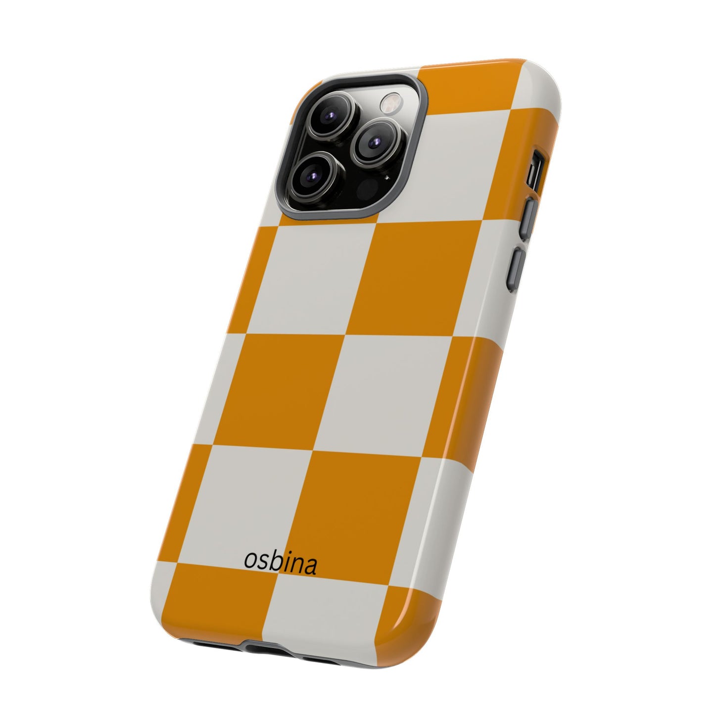 osbina | Check You Out — The Orange + White Check Case | The Season Collective