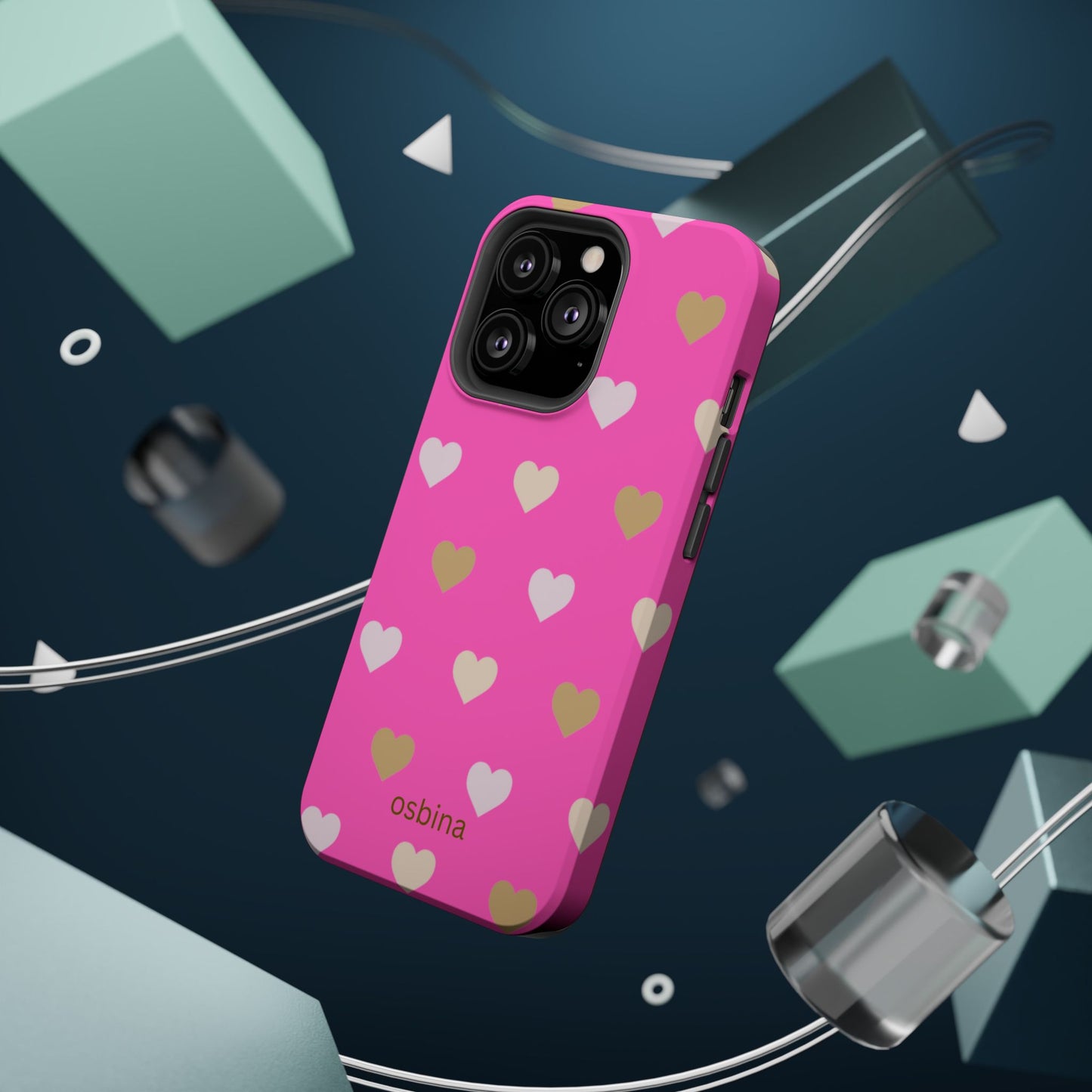 osbina | MagSafe compatible for iPhone | The Golden Hour Hearts Case | YAYOU Collection Supporting Shine Like Sable