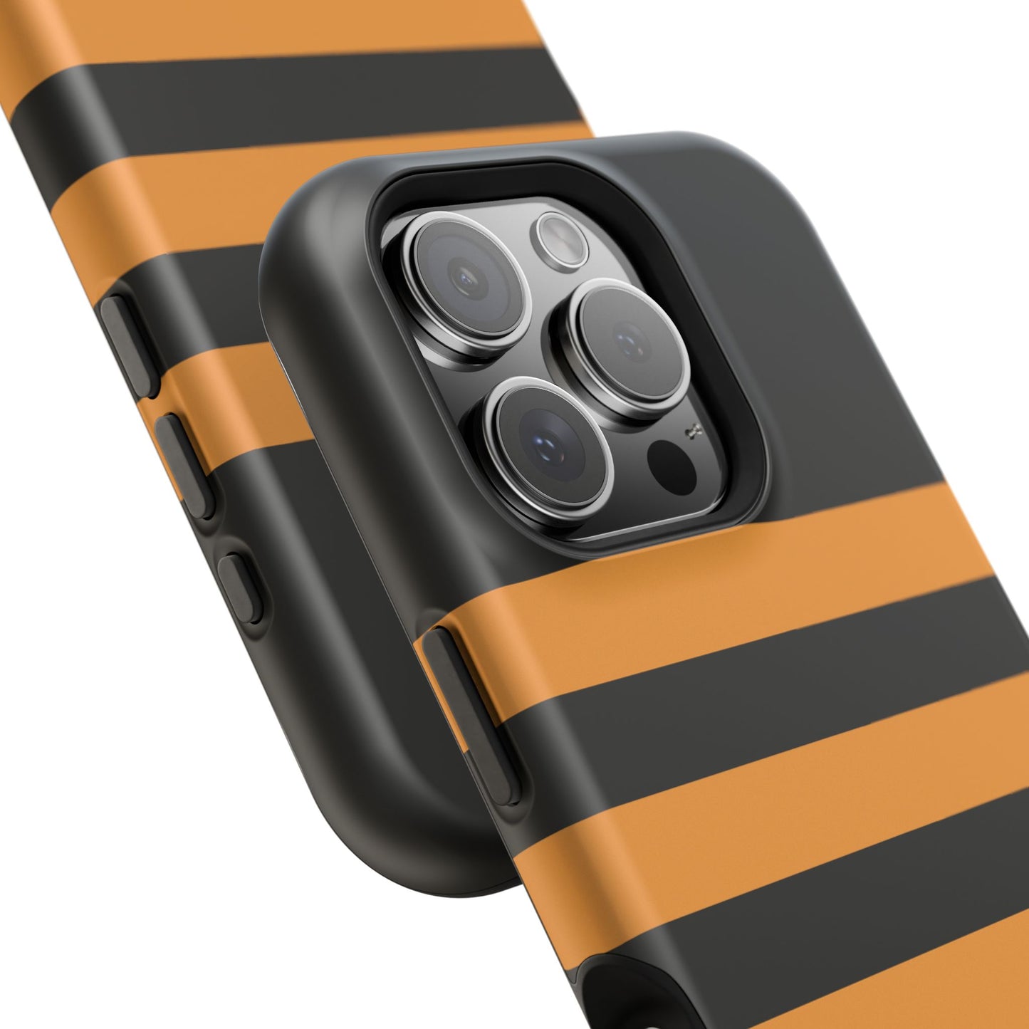 osbina | MagSafe Compatible for iPhone | The Horizon Stripe Case in Black + Orange | The Season Collective