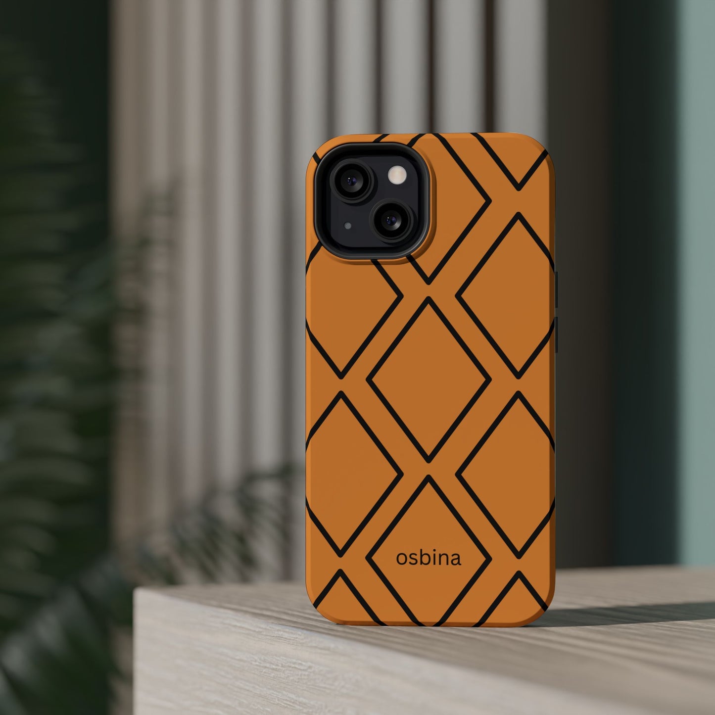 osbina | MagSafe Compatible for iPhone | Diamonds Are Your Phone’s Best Friend — The Orange + Black Diamond Case | The Season Collective
