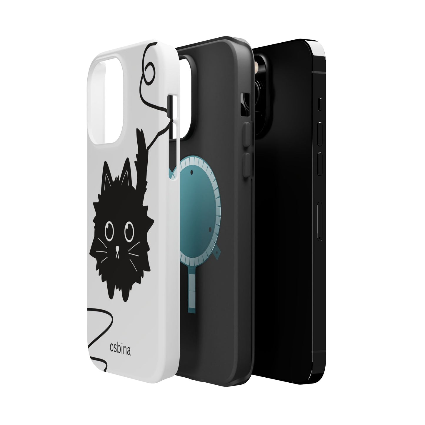 osbina | MagSafe compatible for iPhone | Midnight Couture Cat Phone Case | Season Collective Collection
