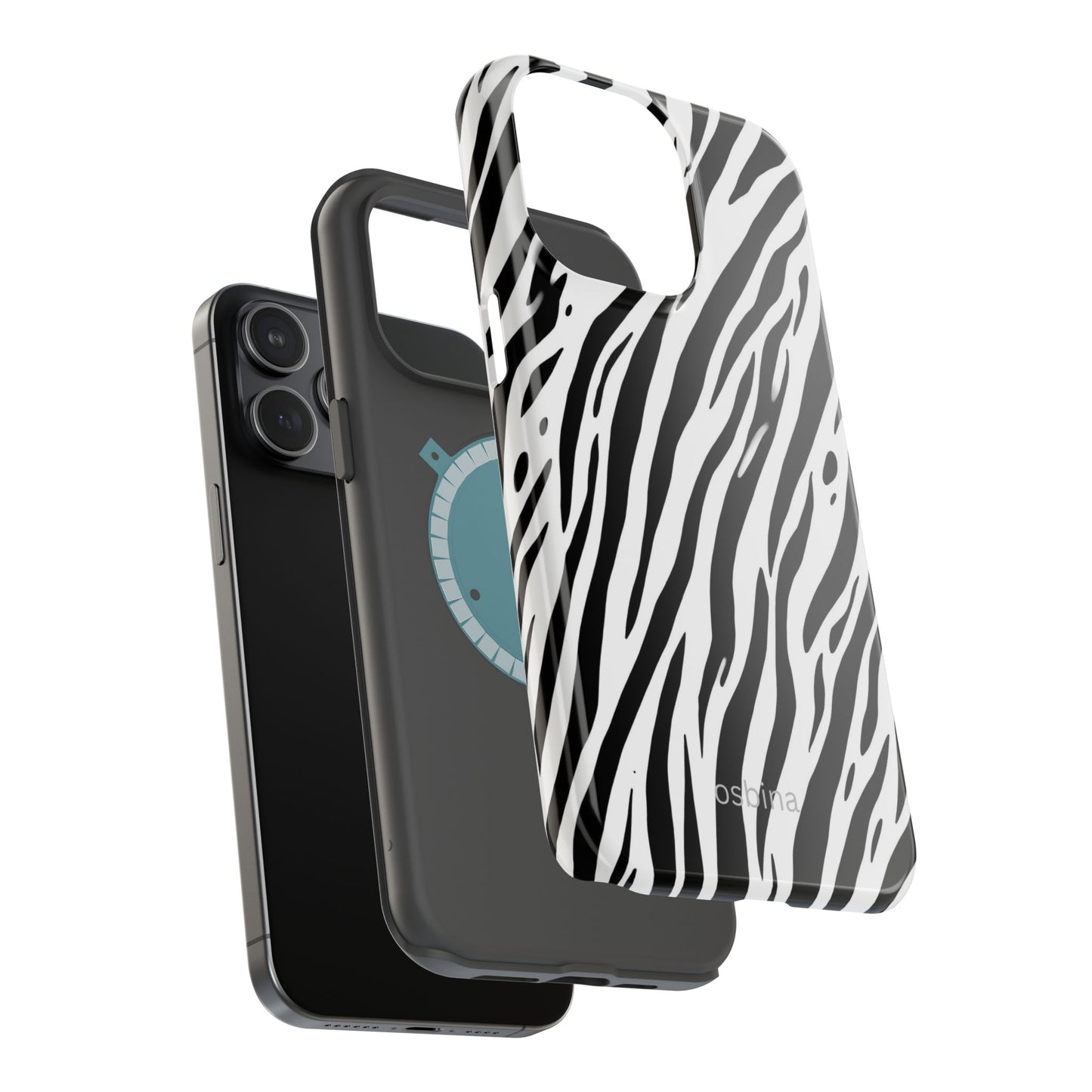 osbina | MagSafe Compatible for iPhone | The Bengal Bold Stripe Case in White + Black | The Season Collective