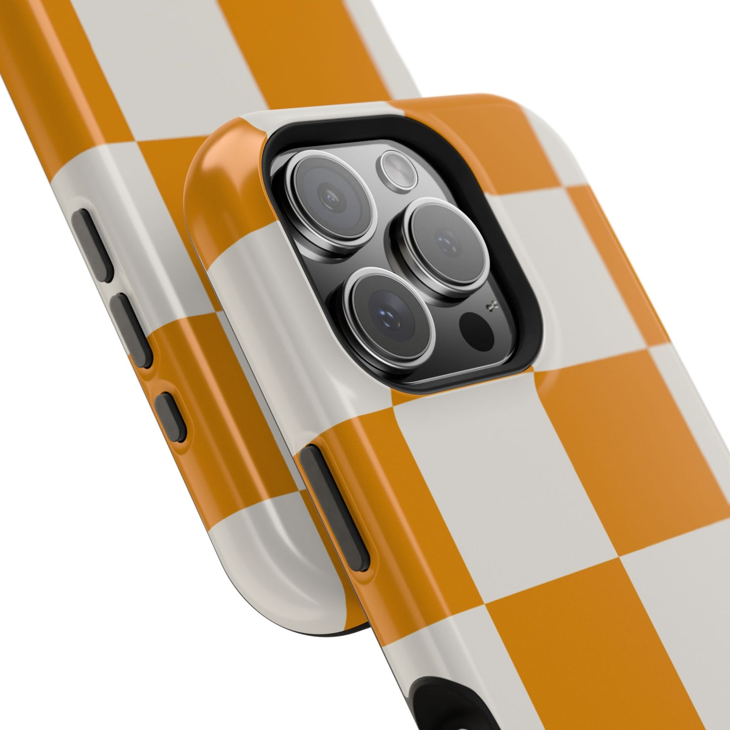 osbina | MagSafe Compatible for iPhone | Check You Out — The Orange + White Check Case | The Season Collective
