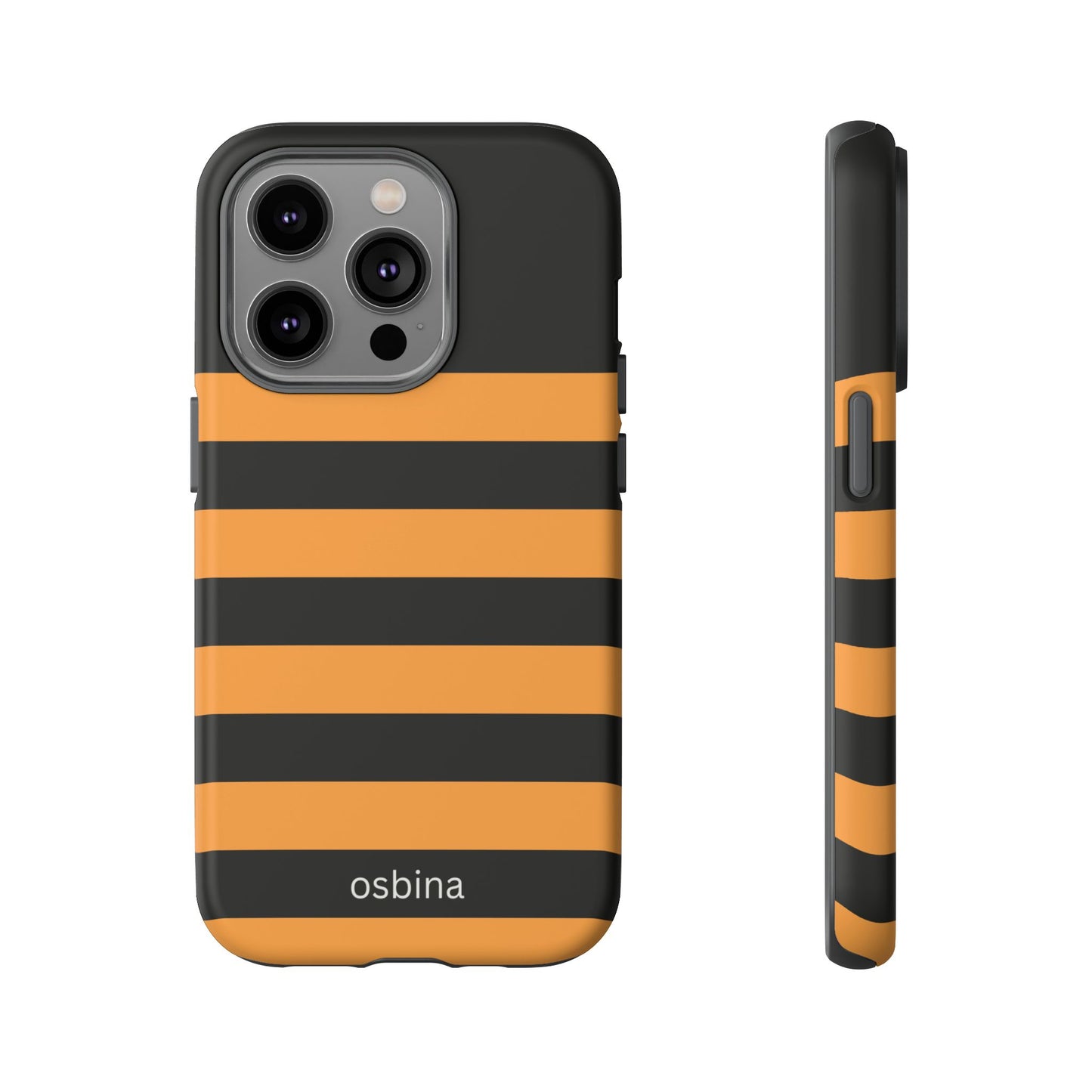 osbina | The Horizon Stripe Case in Black + Orange | The Season Collective