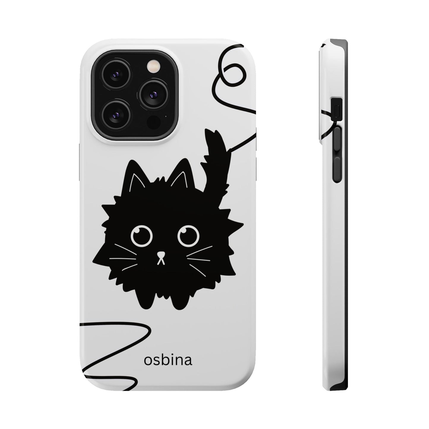 osbina | MagSafe compatible for iPhone | Midnight Couture Cat Phone Case | Season Collective Collection