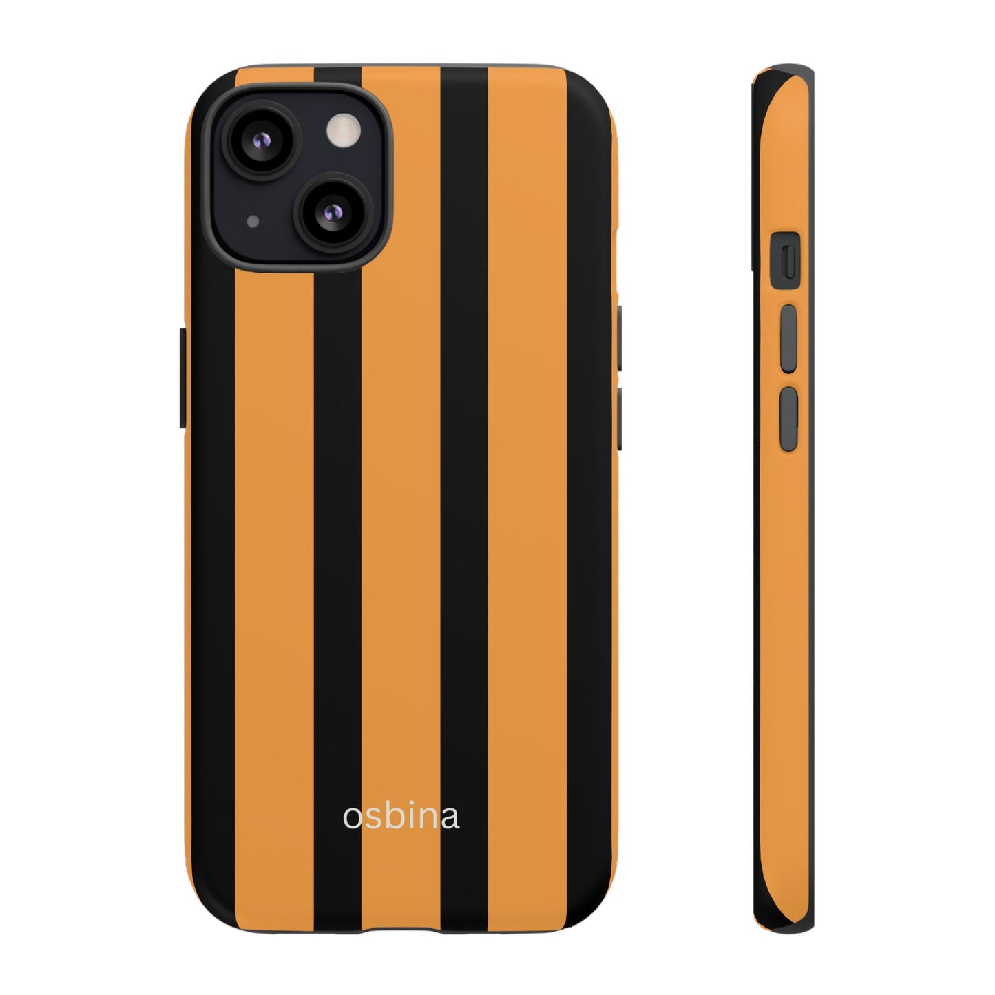 osbina | The Statement Stripe Case in Black + Orange | The Season Collective