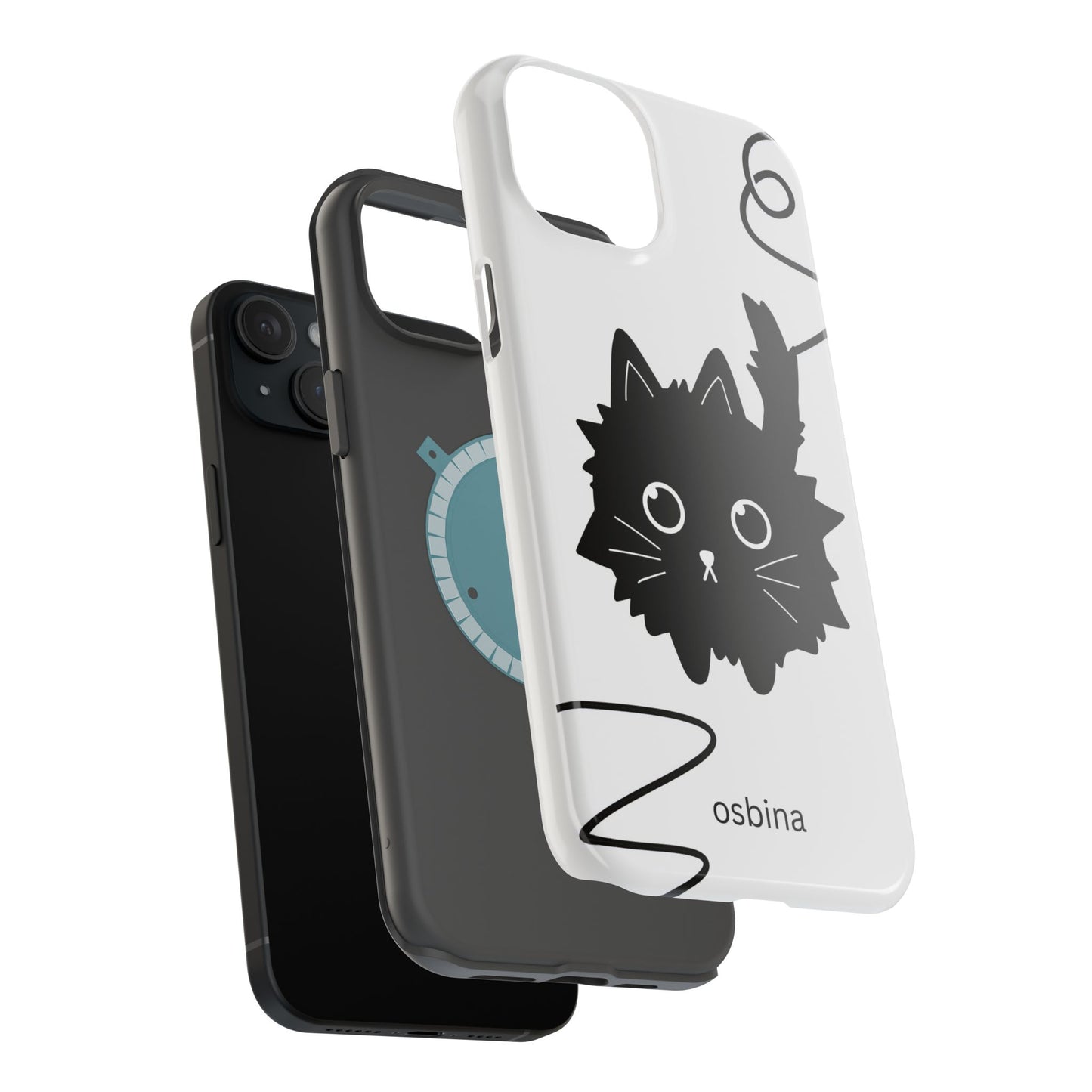 osbina | MagSafe compatible for iPhone | Midnight Couture Cat Phone Case | Season Collective Collection