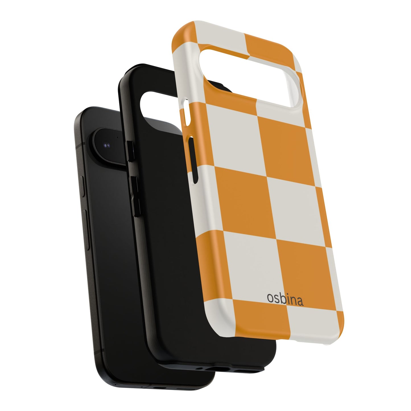 osbina | Check You Out — The Orange + White Check Case | The Season Collective