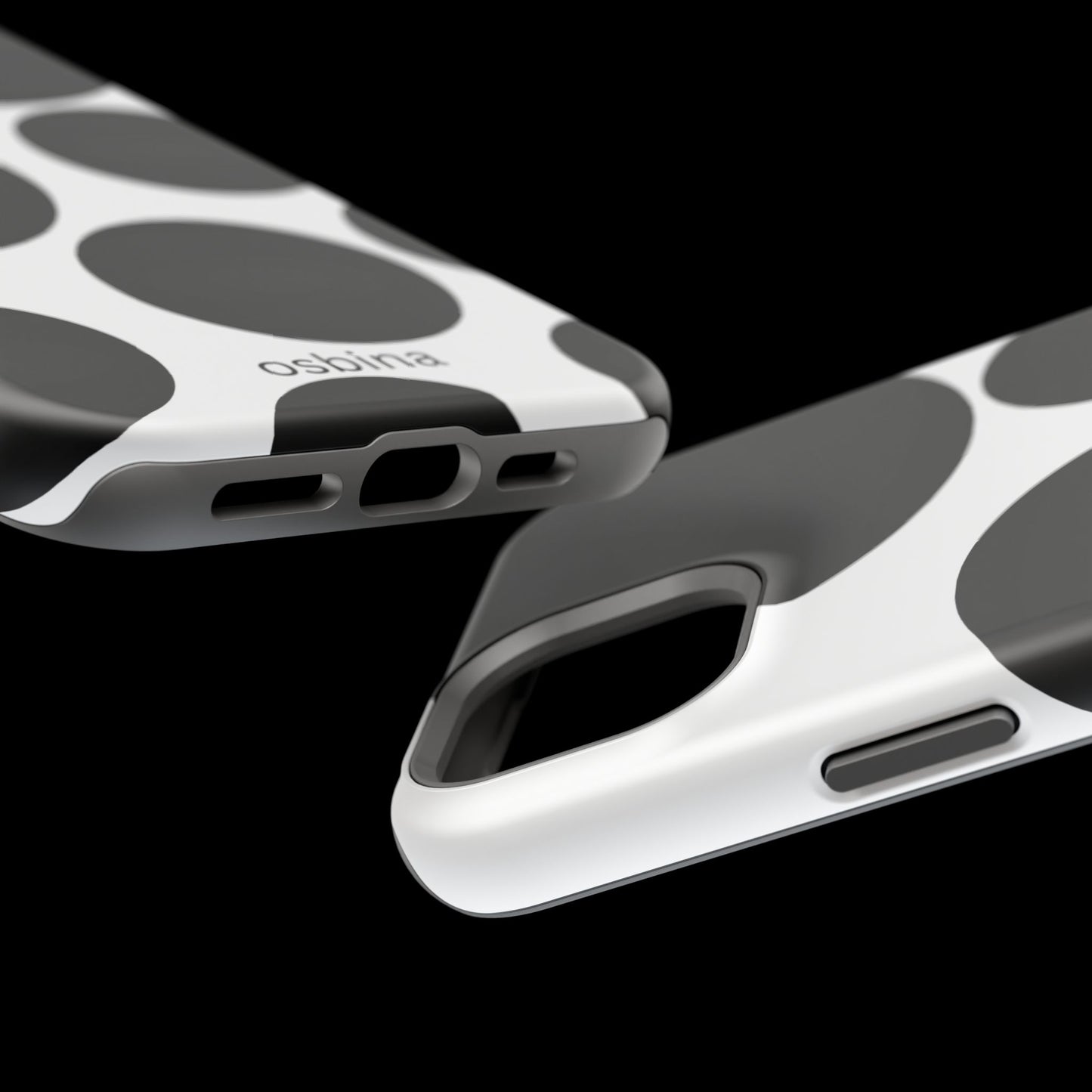 osbina | MagSafe compatible for iPhone | The Noir Bubbles Phone Case | Modern Muse Collection