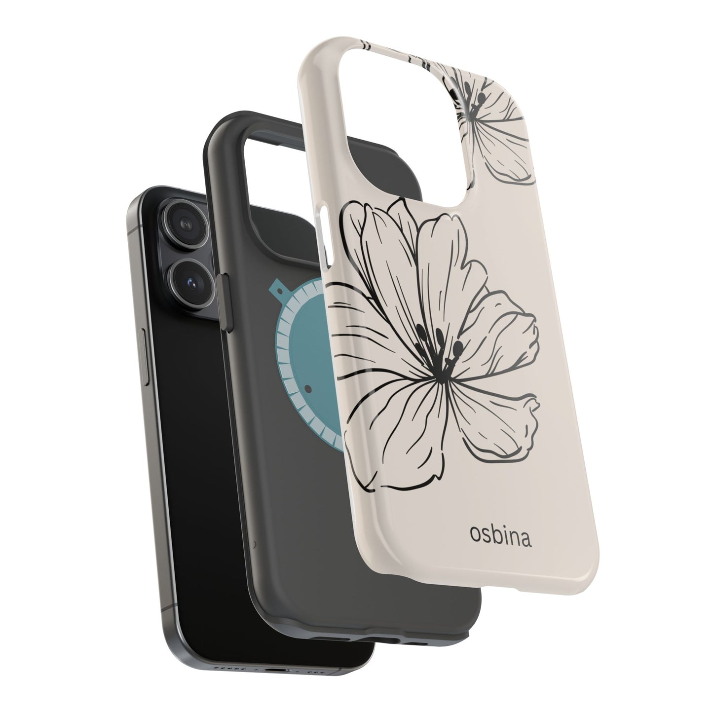 osbina | MagSafe compatible for iPhone | Poppy Whisper Phone Case | Modern Muse Collection