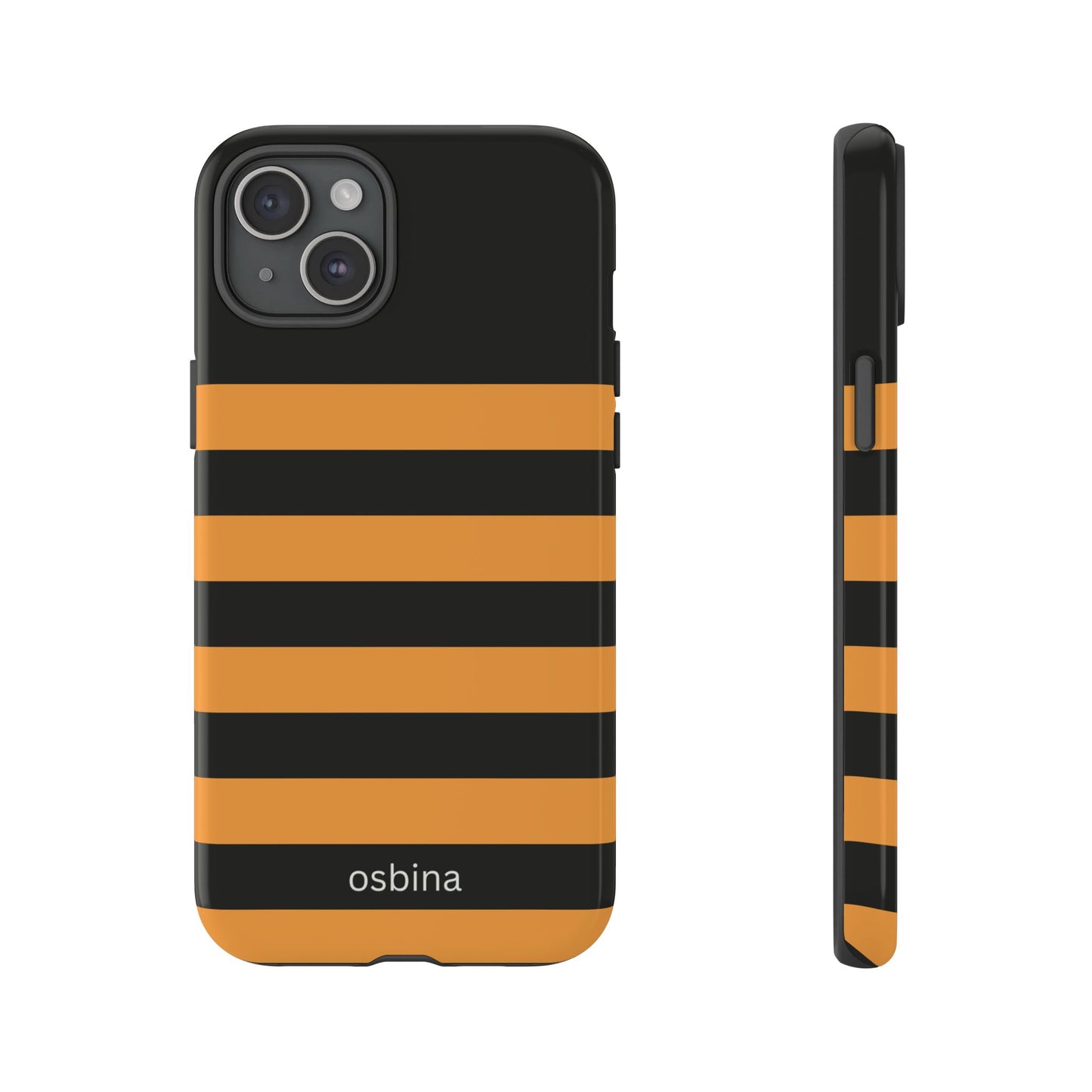 osbina | The Horizon Stripe Case in Black + Orange | The Season Collective