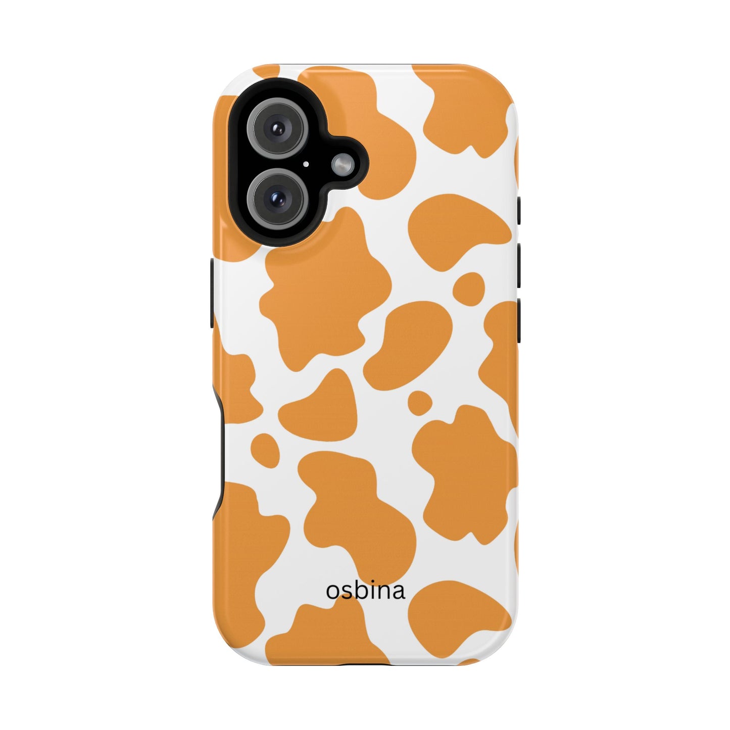 osbina | MagSafe Compatible for iPhone | Holy Cow, It’s Chic — The Orange Cow Print Case | The Season Collective