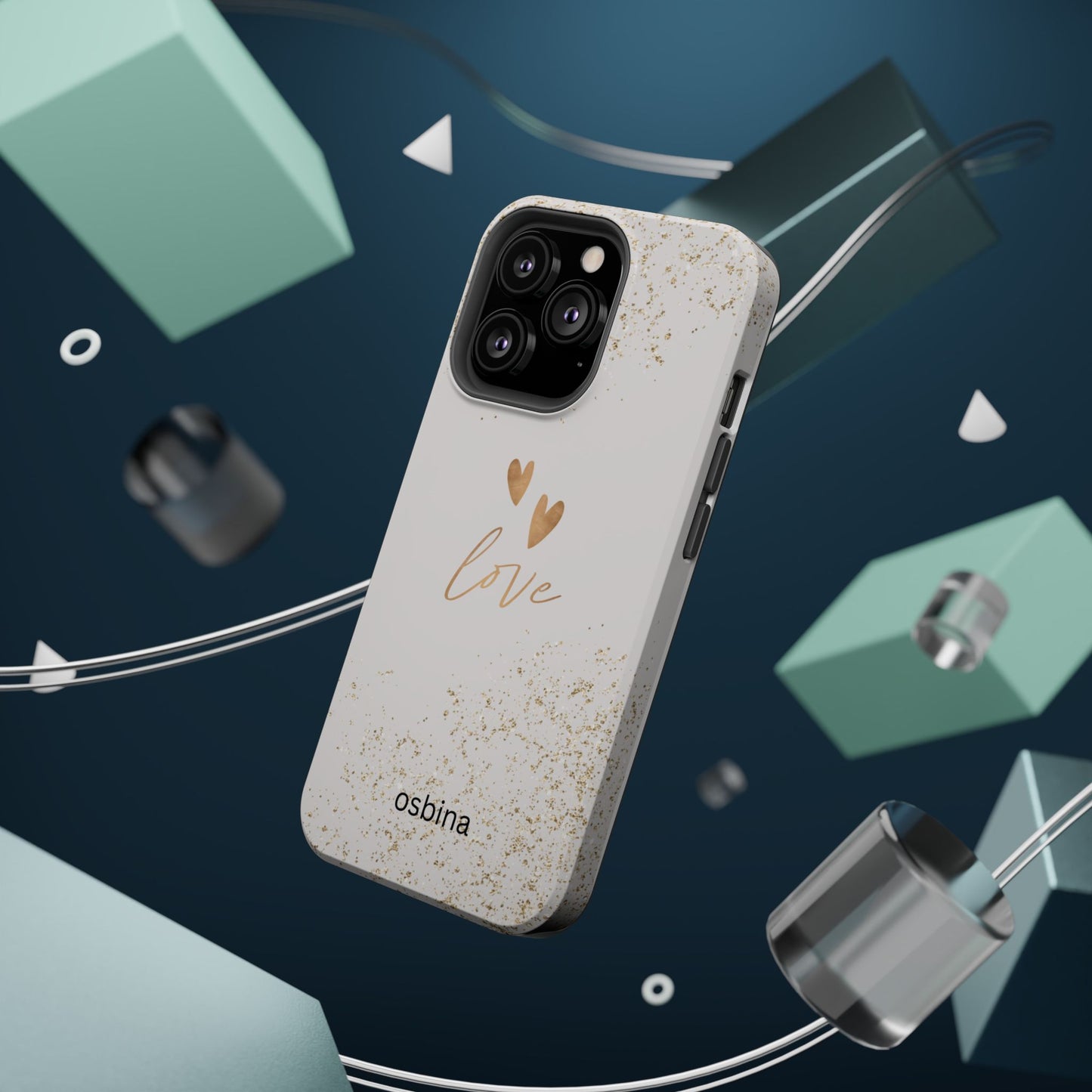 osbina | MagSafe compatible for iPhone | Golden Amour Phone Case | Modern Muse Collection