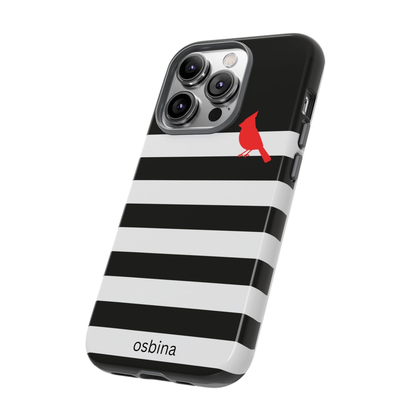 osbina | Redbird Edition Thinking of You Phone Case Black & White Stripe | Inspired By Collection