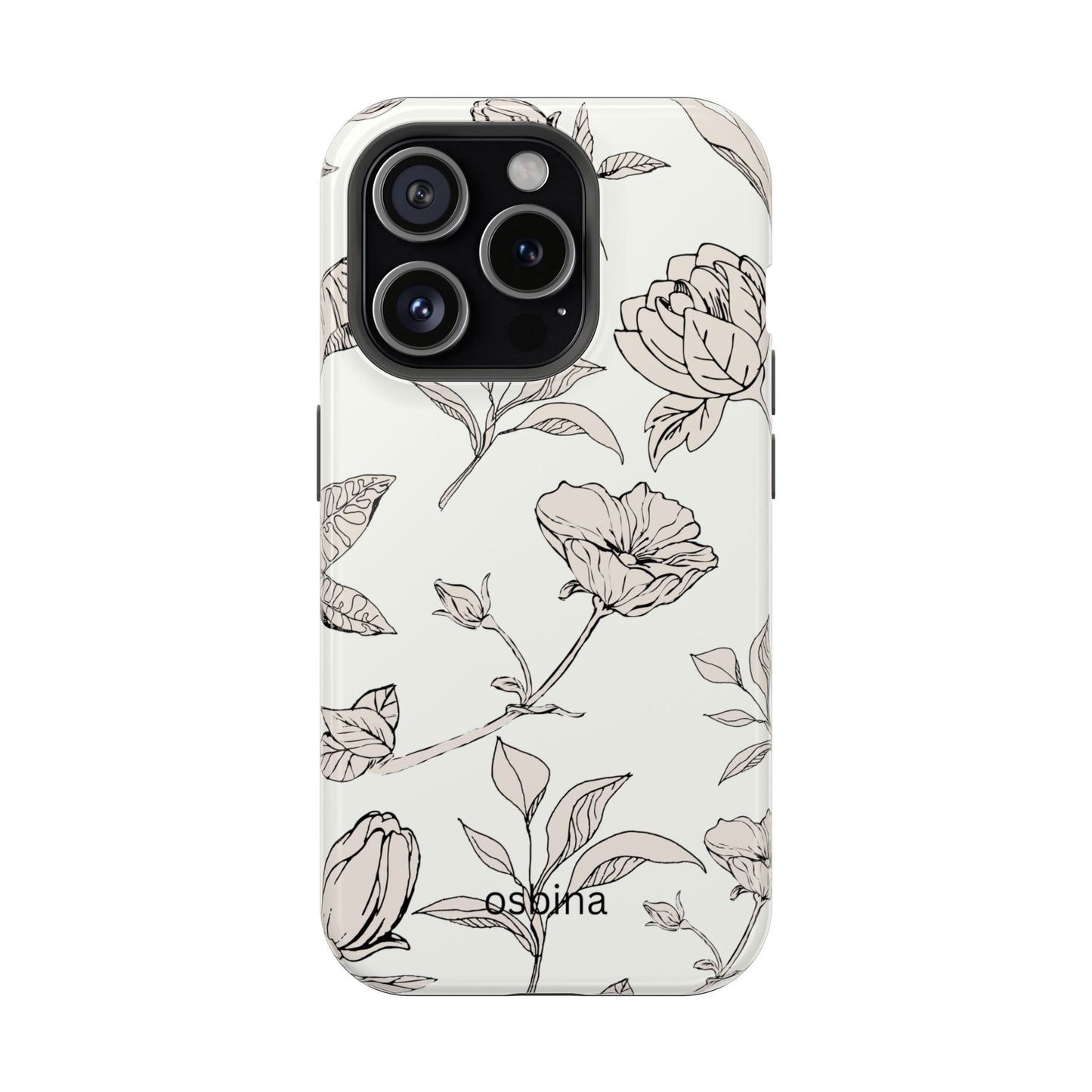 osbina | MagSafe compatible for iPhone | Silhouette Bloom Phone Case | Modern Muse Collection