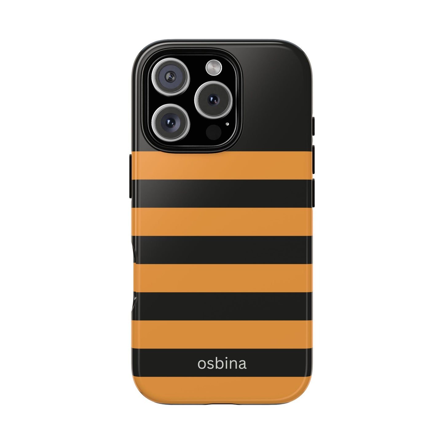osbina | The Horizon Stripe Case in Black + Orange | The Season Collective