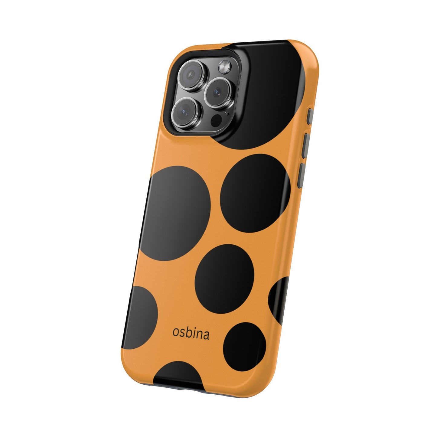 osbina | MagSafe Compatible for iPhone | The Bubble Statement Case in Orange + Black | The Season Collective