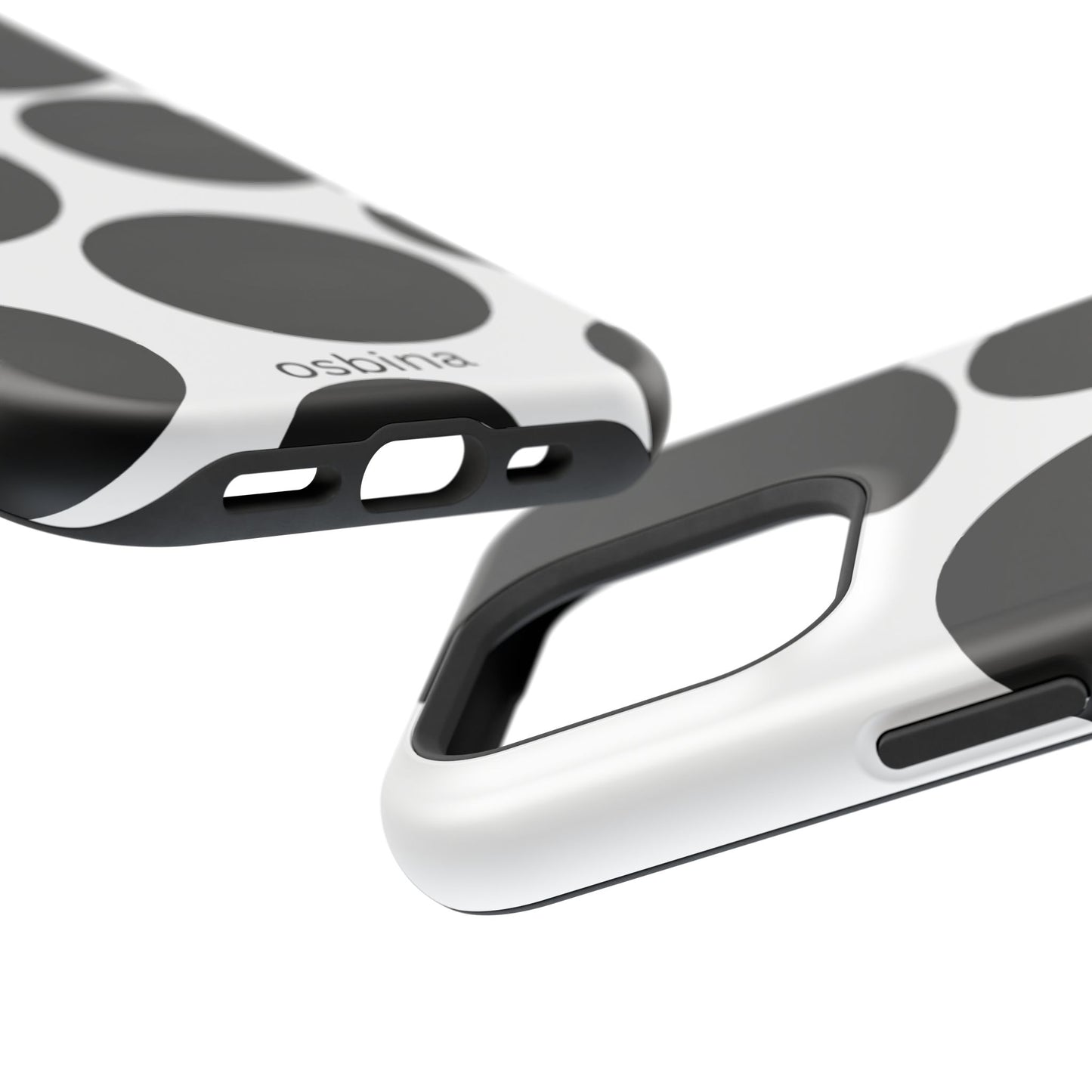 osbina | MagSafe compatible for iPhone | The Noir Bubbles Phone Case | Modern Muse Collection