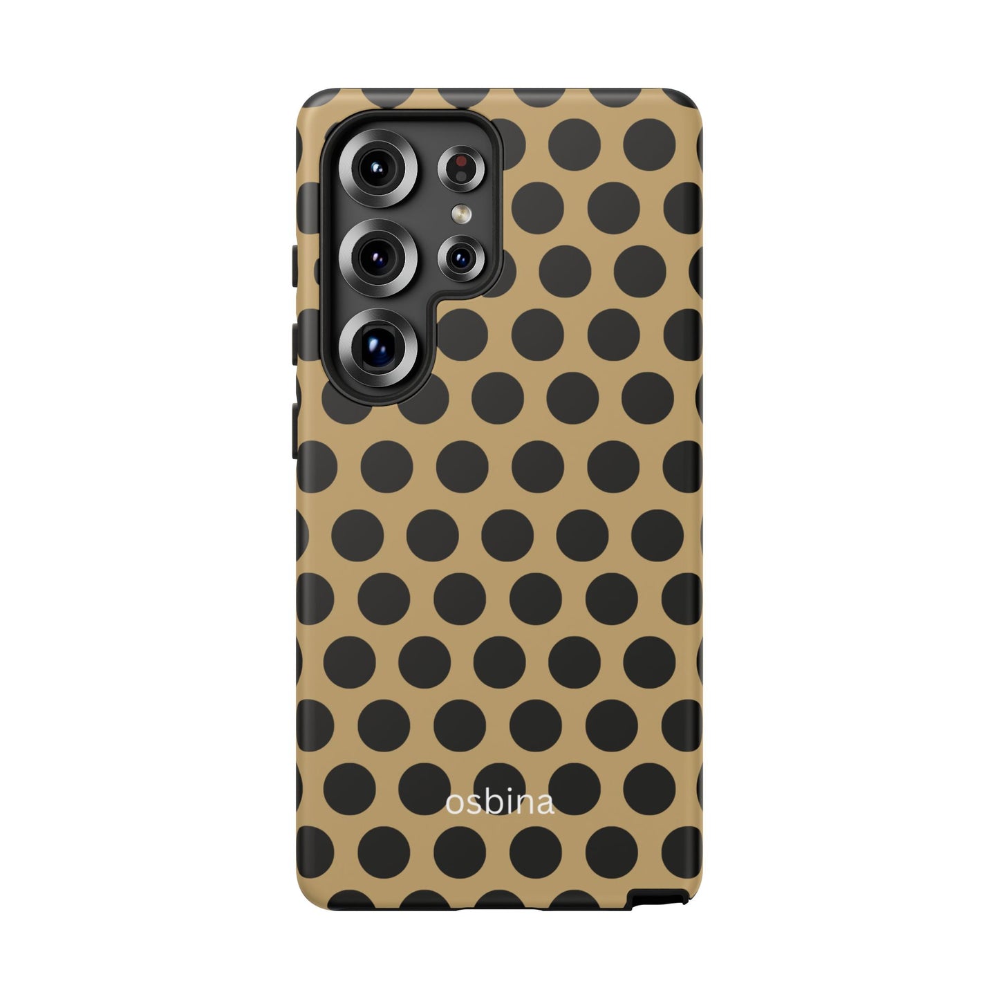 osbina | Camel Noir Dots Phone Case | Modern Muse Collection