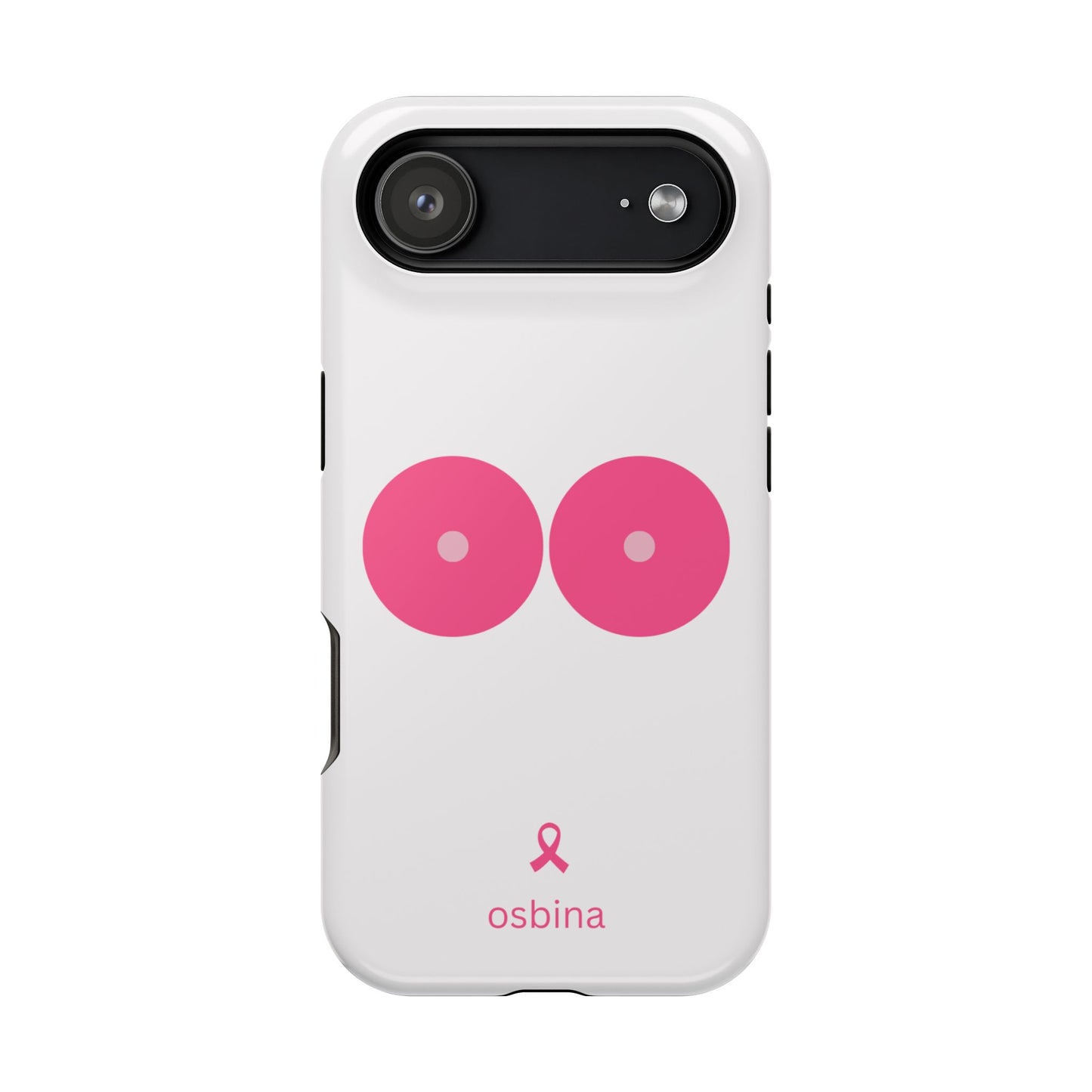 osbina | MagSafe compatible for iPhone | Limited Edition The Check Your Tatas Case in Light Pink + Soft Pink + Hot Pink | The Pink October Collection | Inspired By
