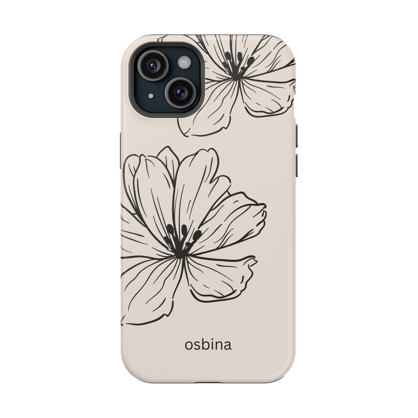 osbina | MagSafe compatible for iPhone | Poppy Whisper Phone Case | Modern Muse Collection