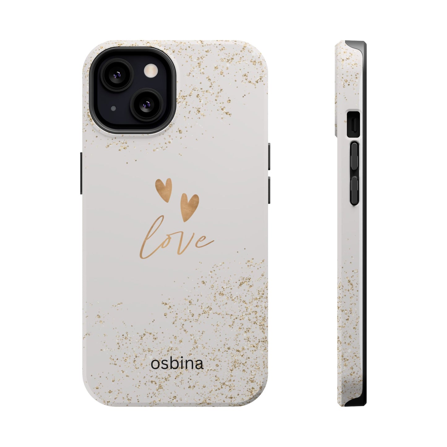 osbina | MagSafe compatible for iPhone | Golden Amour Phone Case | Modern Muse Collection