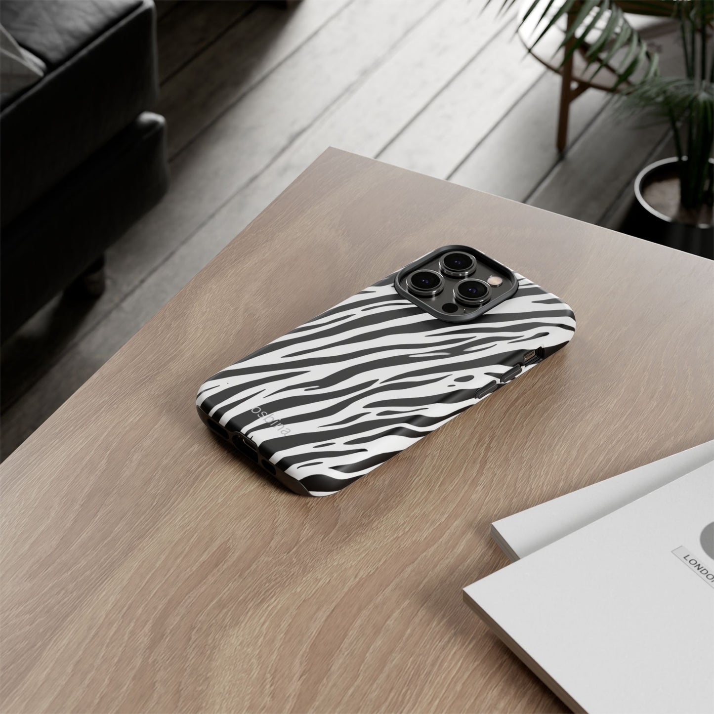 osbina | The Bengal Bold Stripe Case in White + Black | The Season Collective