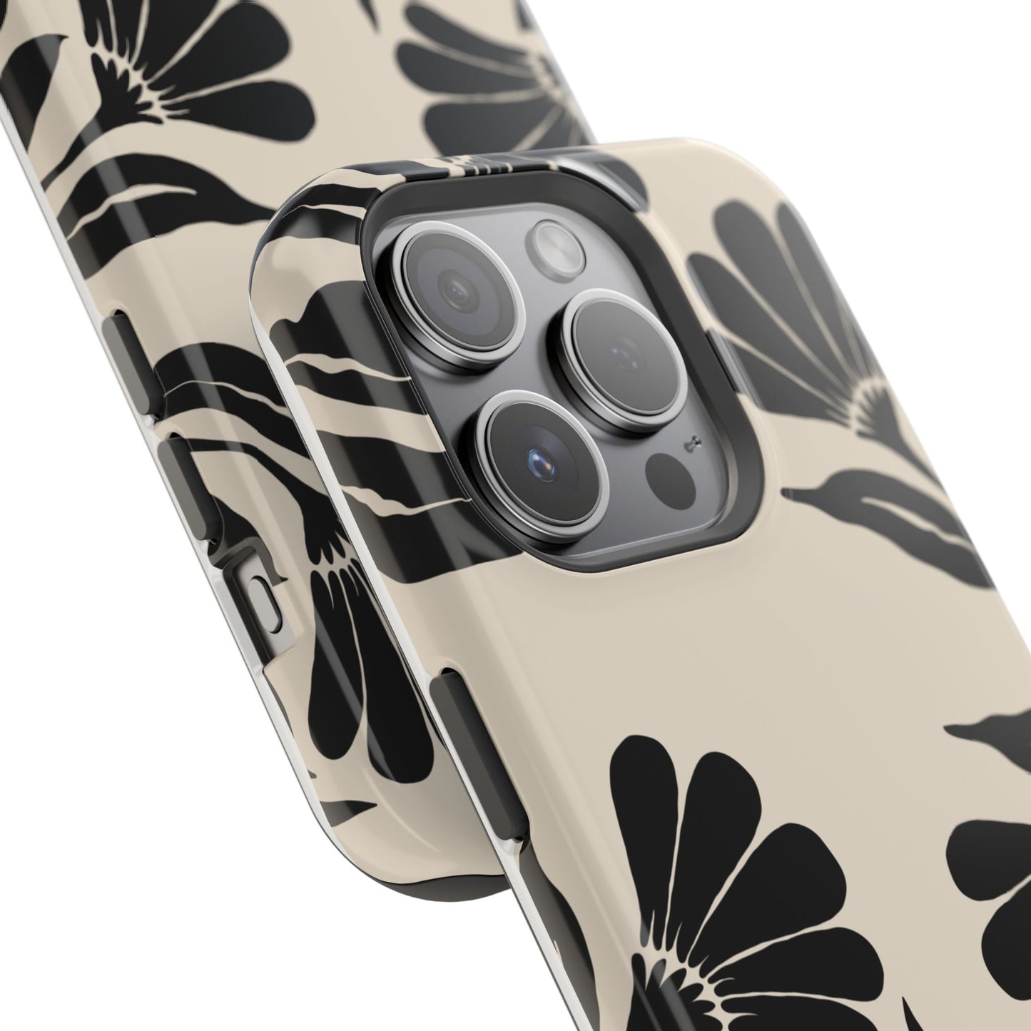 osbina | MagSafe compatible for iPhone | Obsidian Bloom Flower Phone Case | Modern Muse Collection