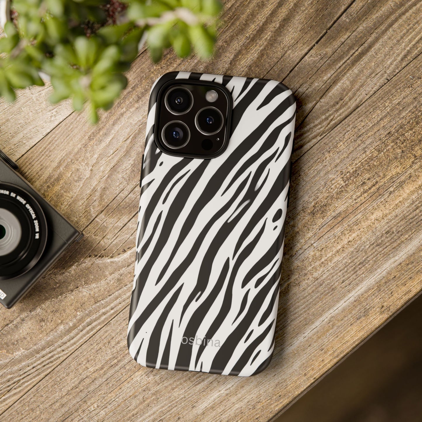 osbina | The Bengal Bold Stripe Case in White + Black | The Season Collective