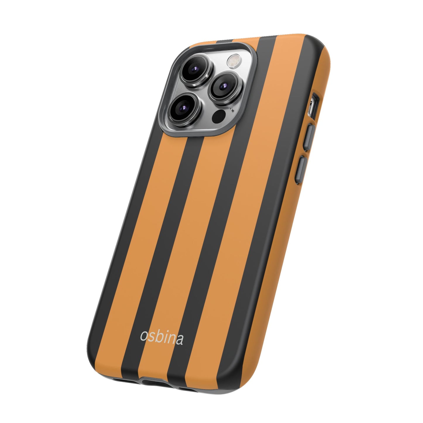 osbina | The Statement Stripe Case in Black + Orange | The Season Collective