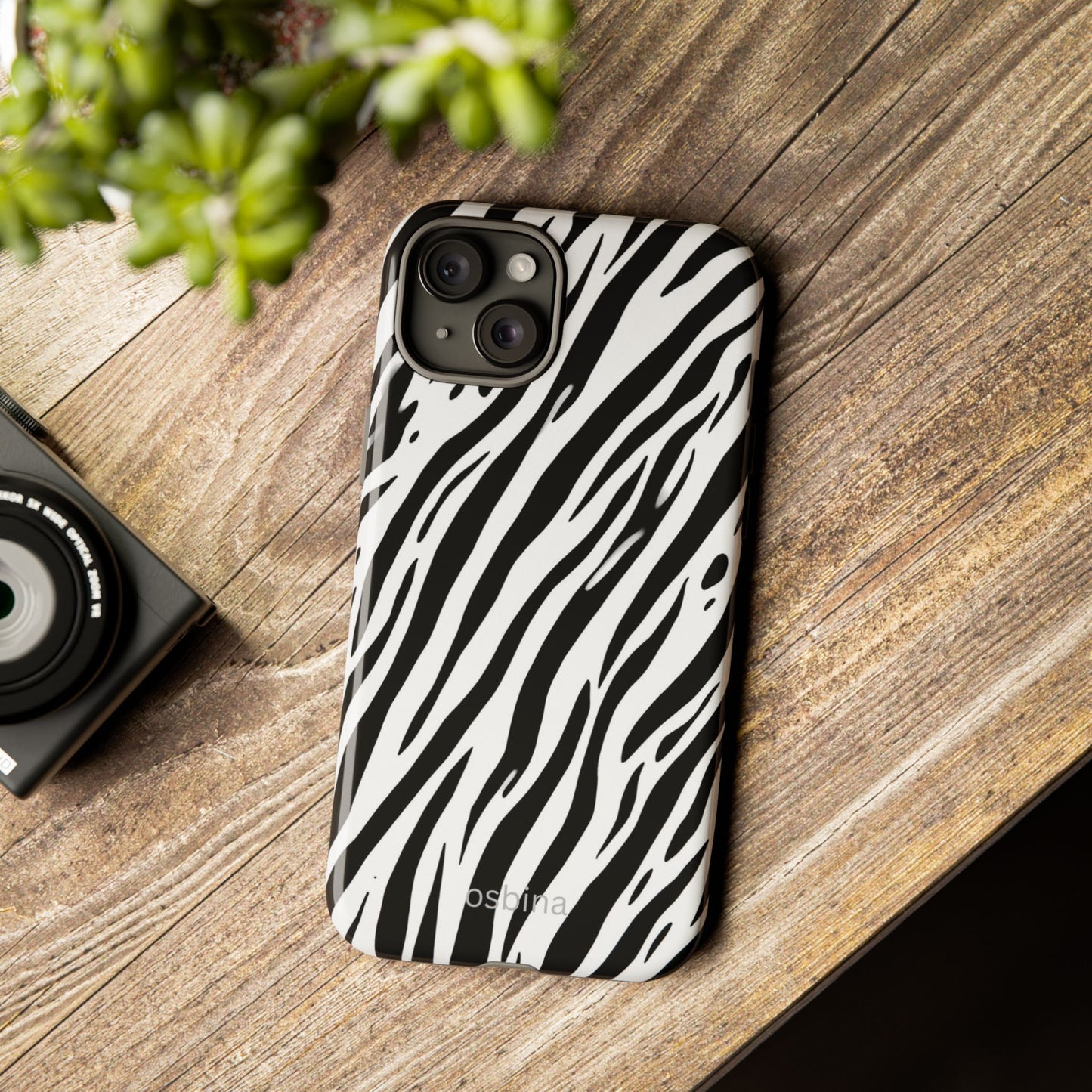 osbina | The Bengal Bold Stripe Case in White + Black | The Season Collective